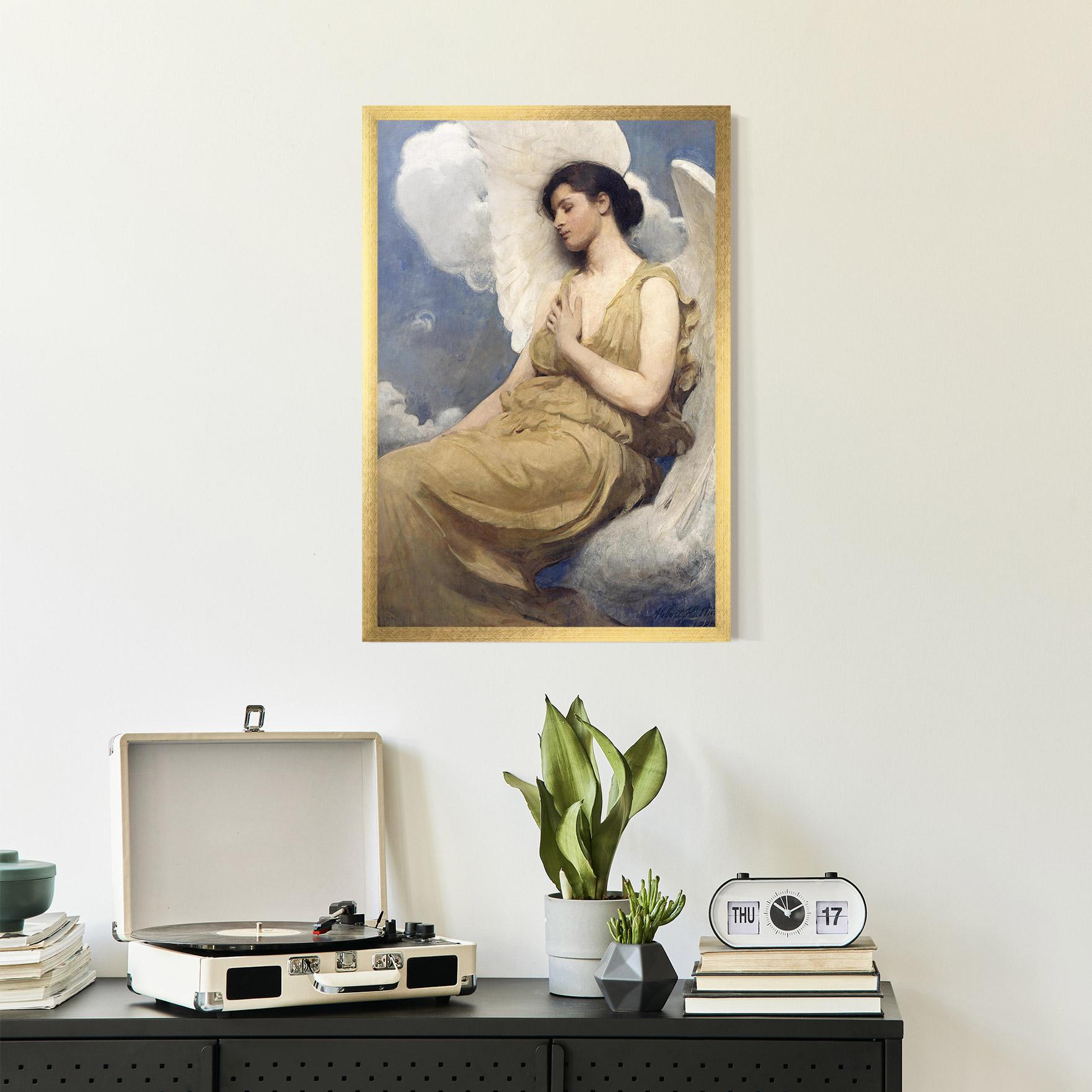 Keretezett Poszter Angel Woman Painting mockup 2