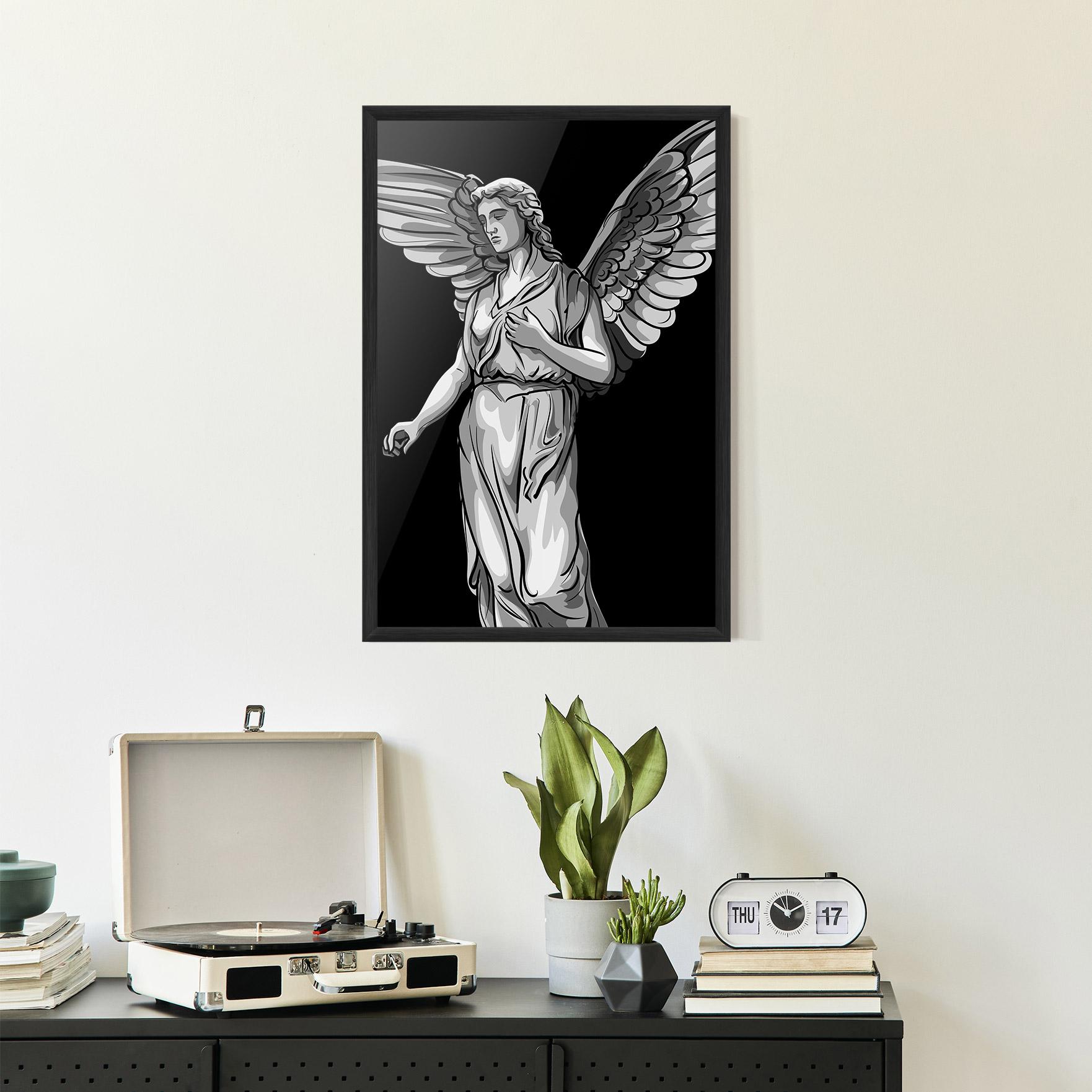 Keretezett Poszter Angel Hand mockup 2