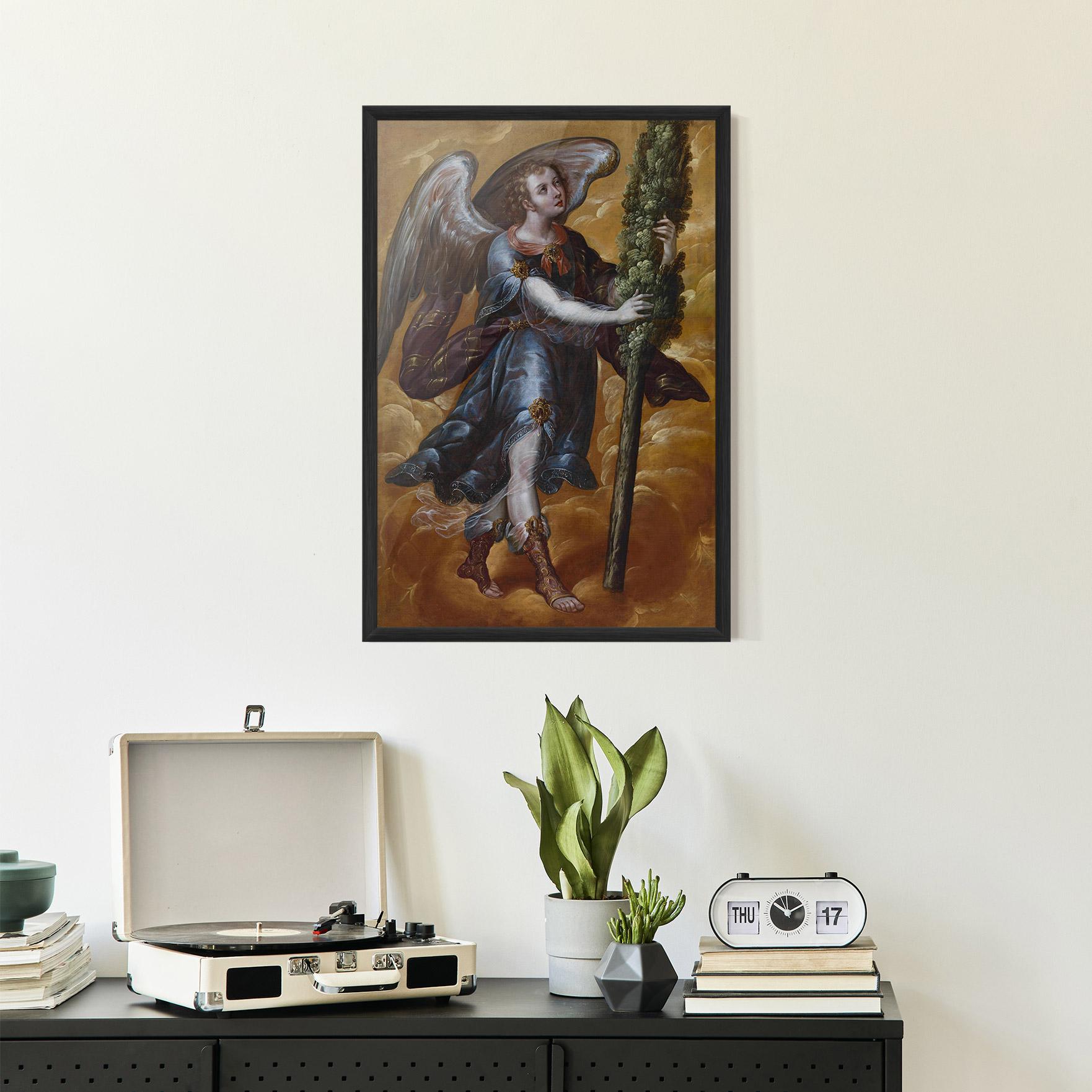 Keretezett Poszter Angel Holding A Tree mockup 2