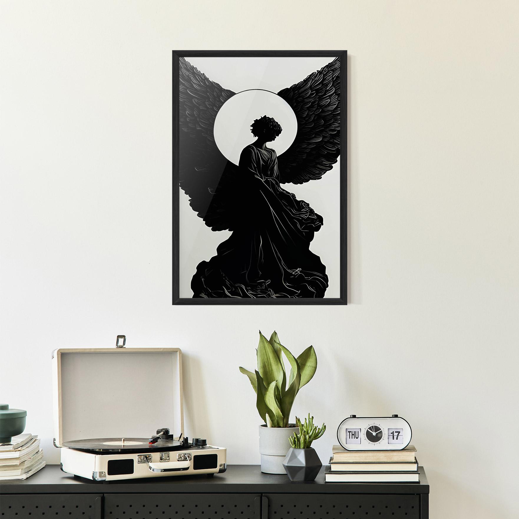 Keretezett Poszter Angel Shilouette mockup 2