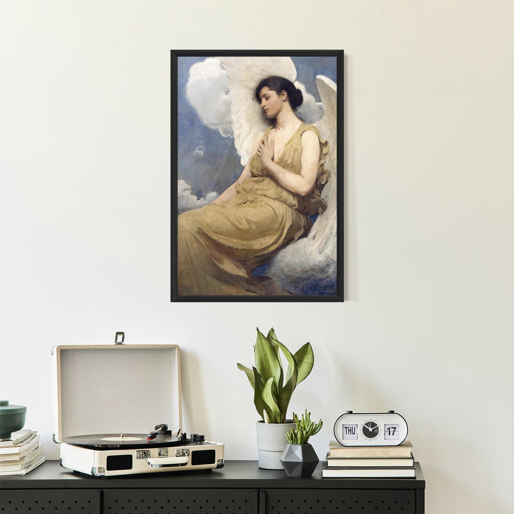 Keretezett Poszter Angel Woman Painting mockup 2