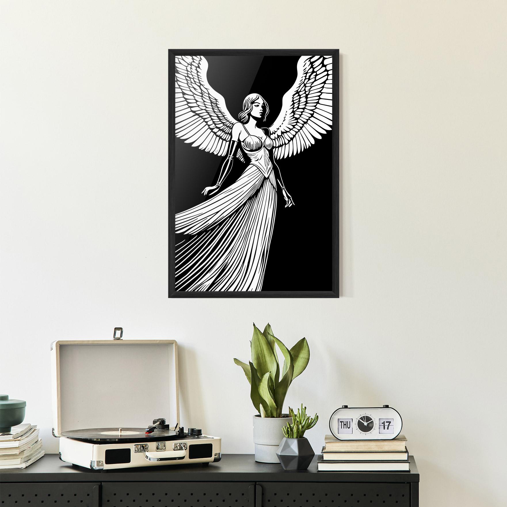 Keretezett Poszter Pretty Angel mockup 2