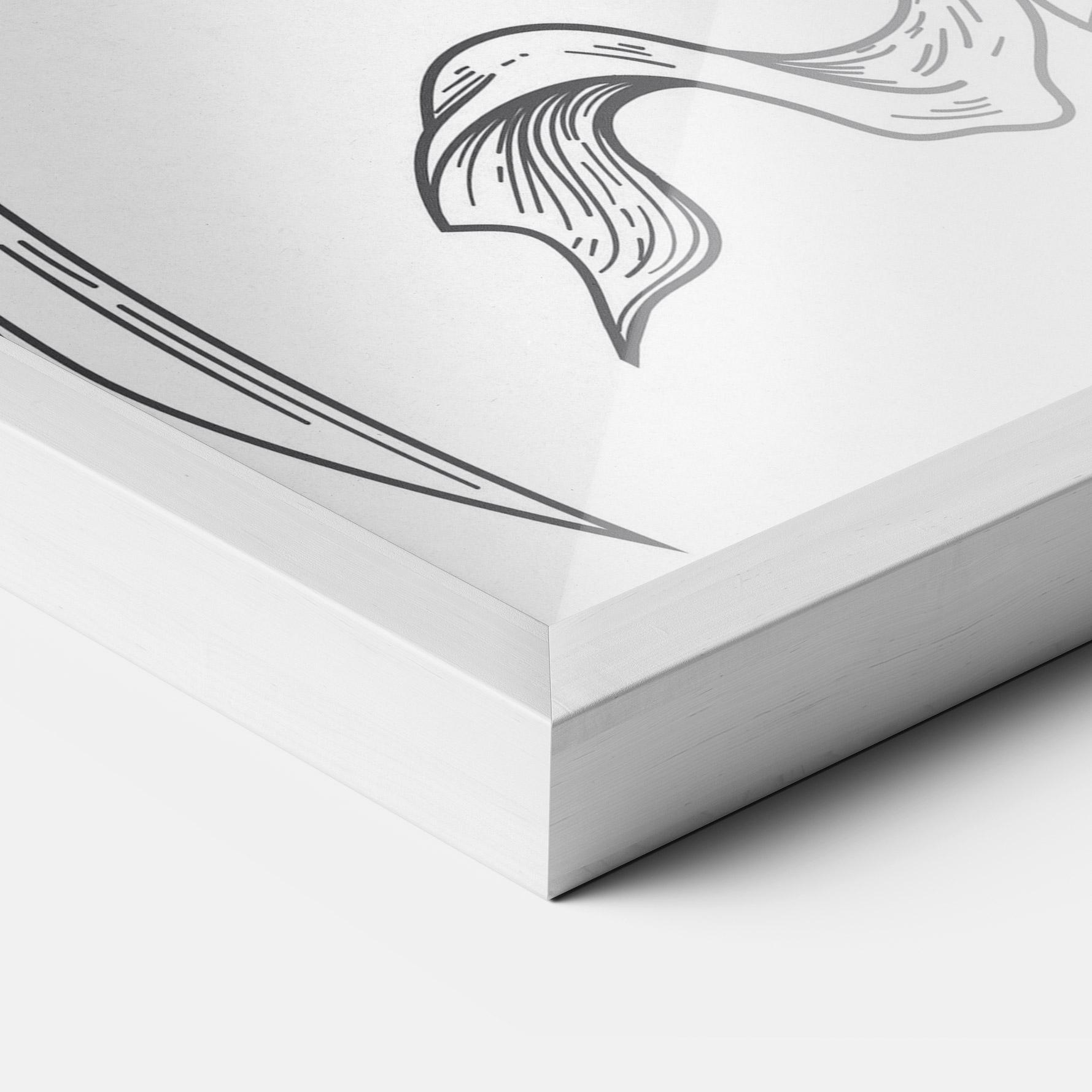 Keretezett Poszter Grey Line Angel mockup 3
