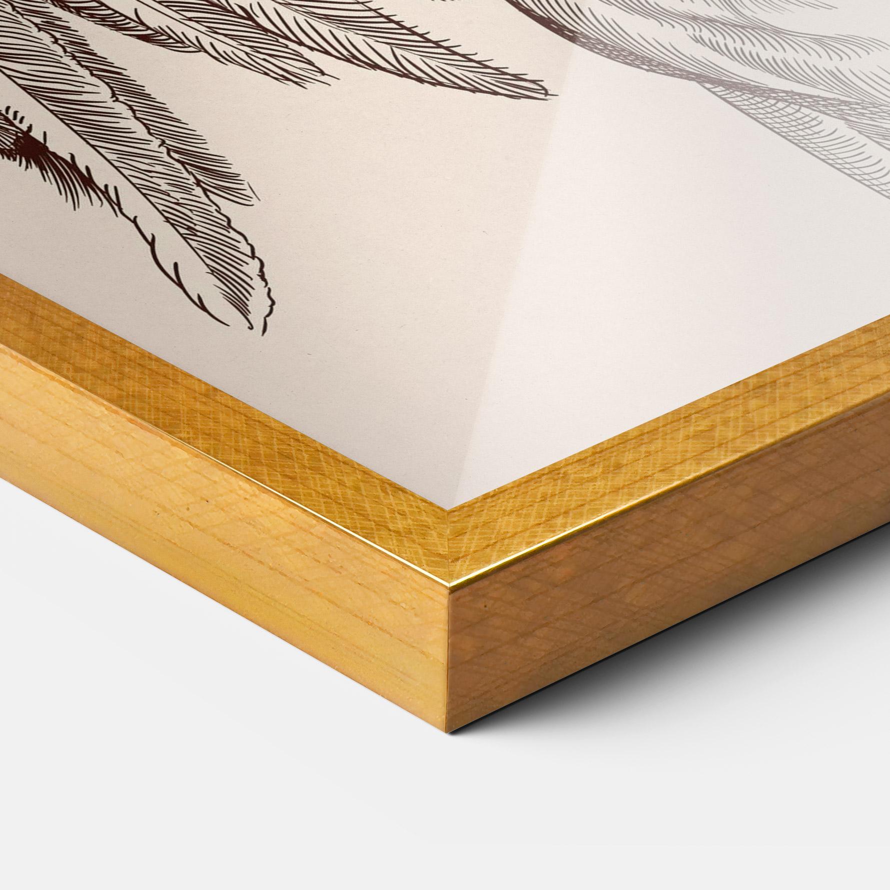 Keretezett Poszter Angel Brown Line mockup 3