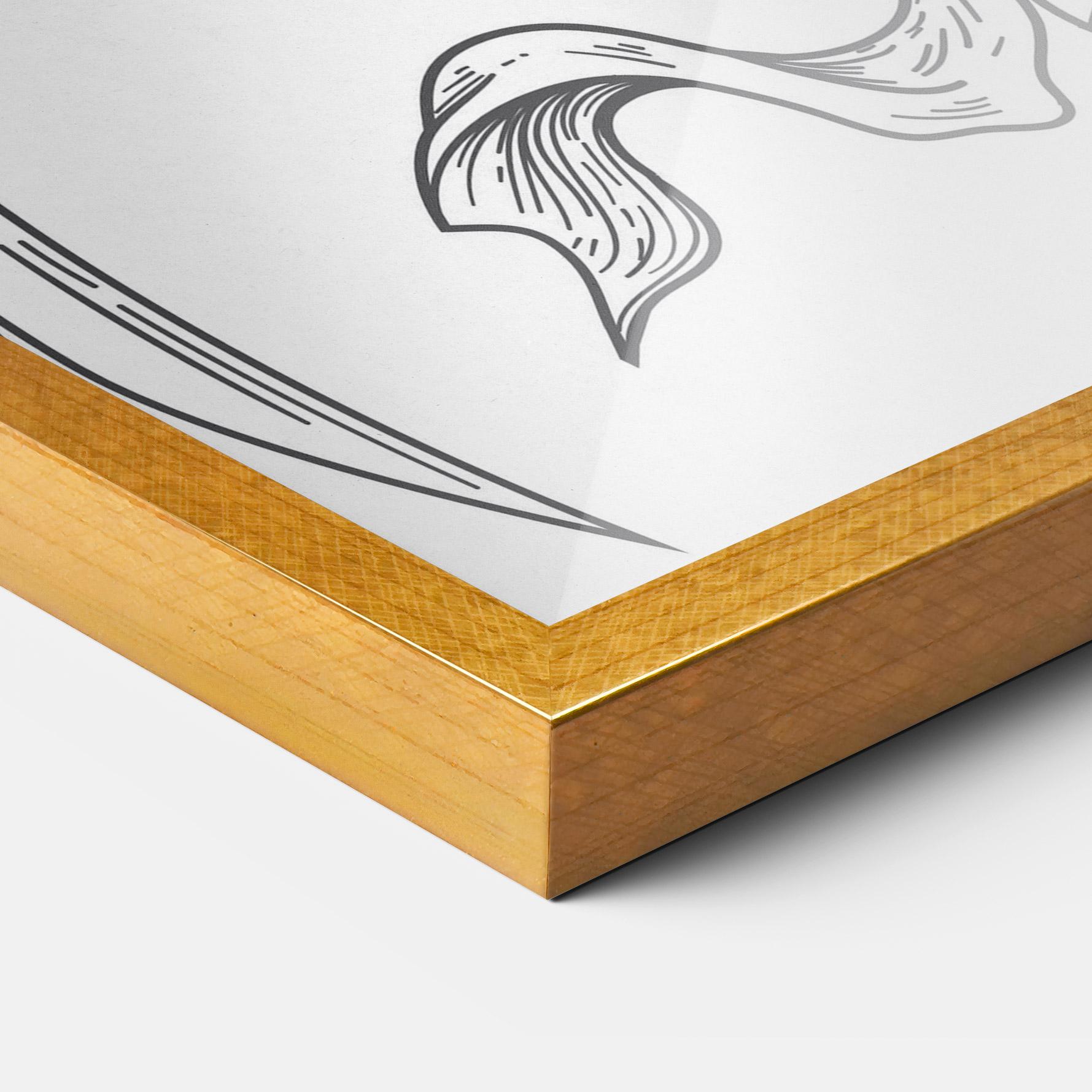 Keretezett Poszter Grey Line Angel mockup 3