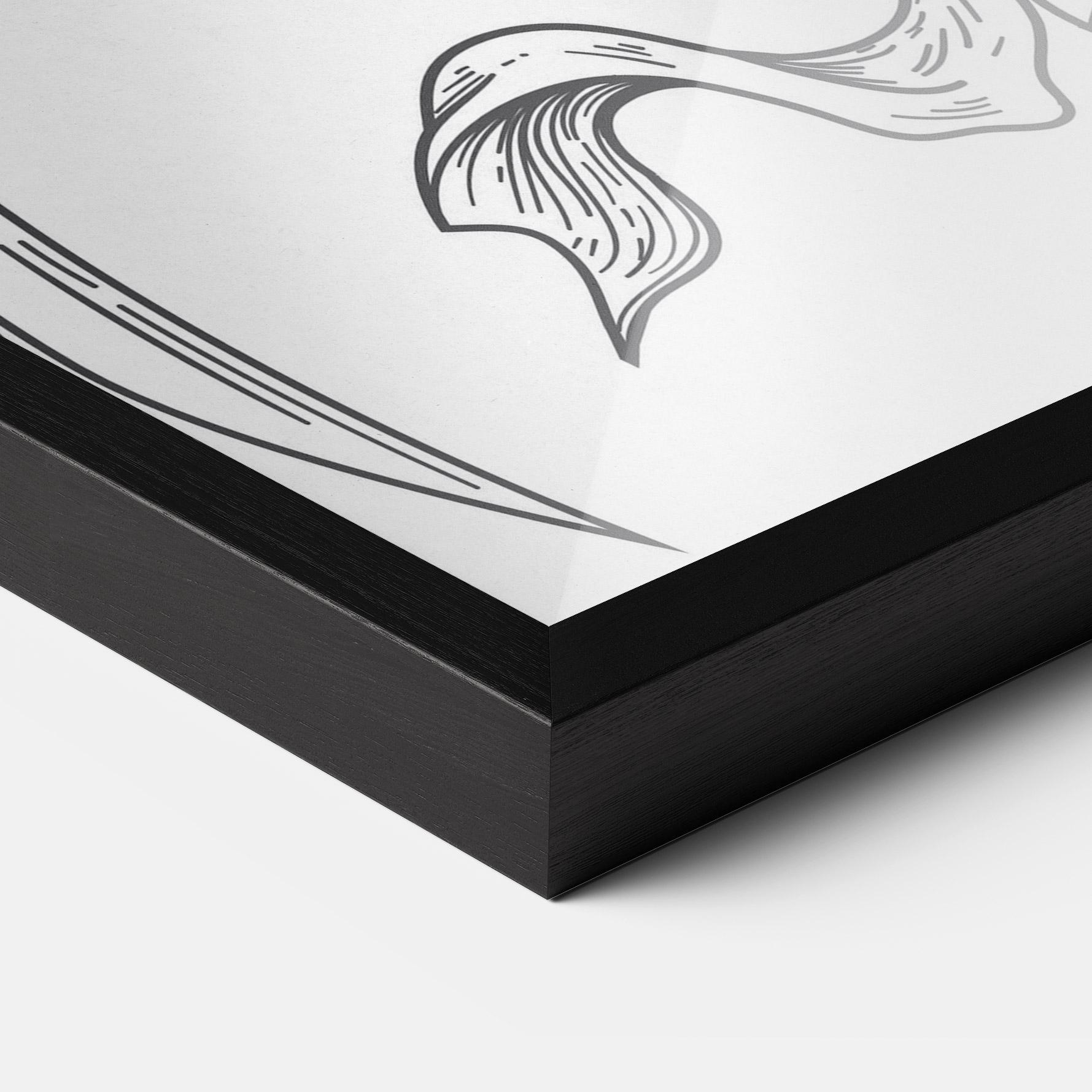 Keretezett Poszter Grey Line Angel mockup 3