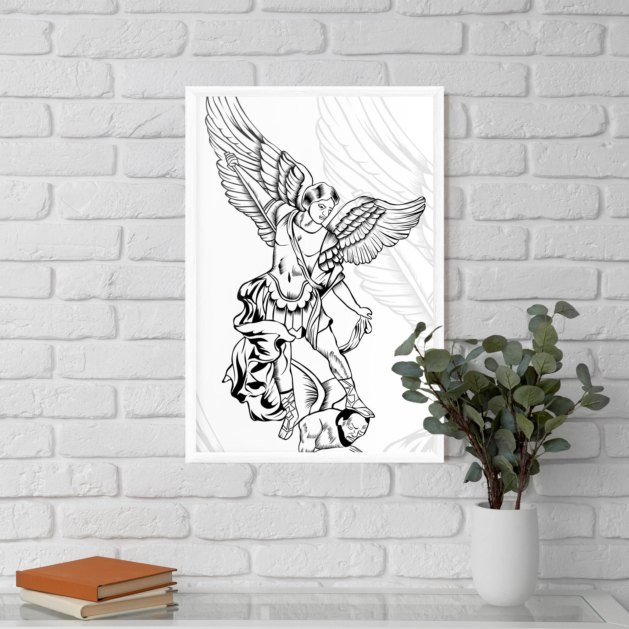 Keretezett Poszter Angel Fight mockup 5
