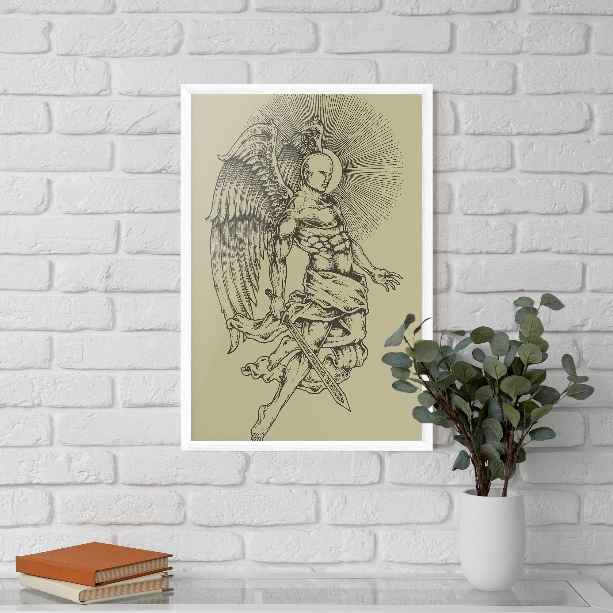 Keretezett Poszter Angel Fighter mockup 5