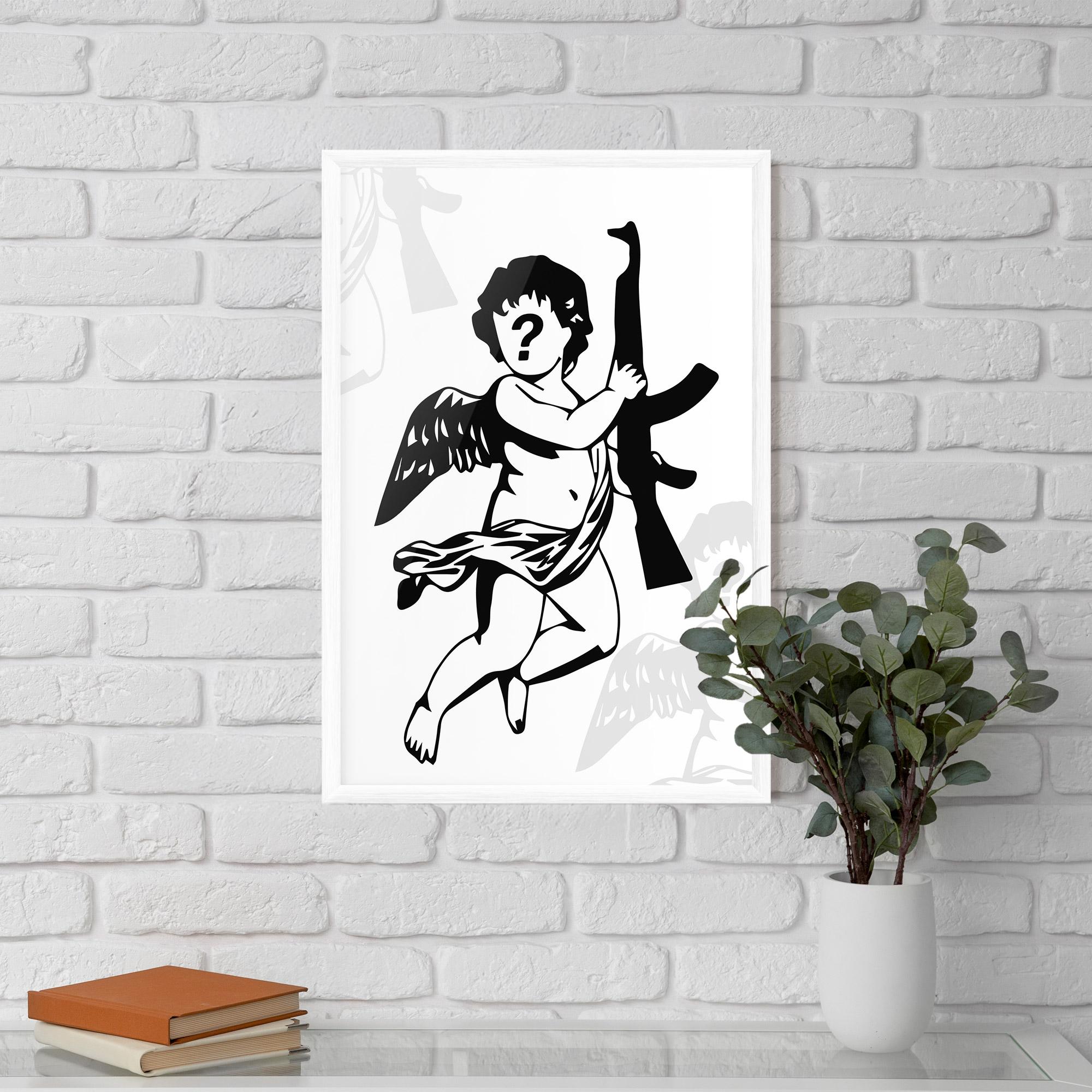 Keretezett Poszter Angel Gun mockup 5