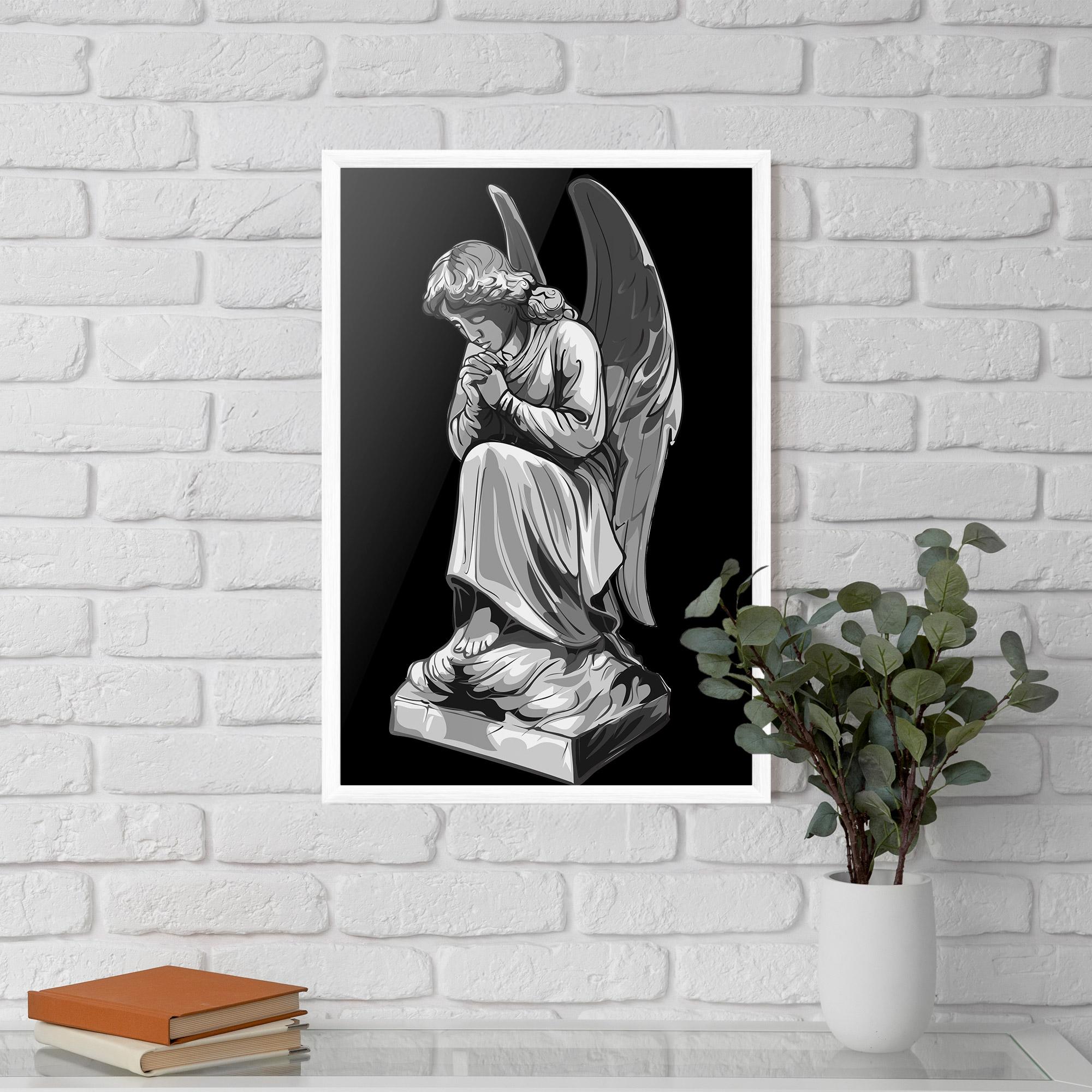 Keretezett Poszter Angel Pray mockup 5