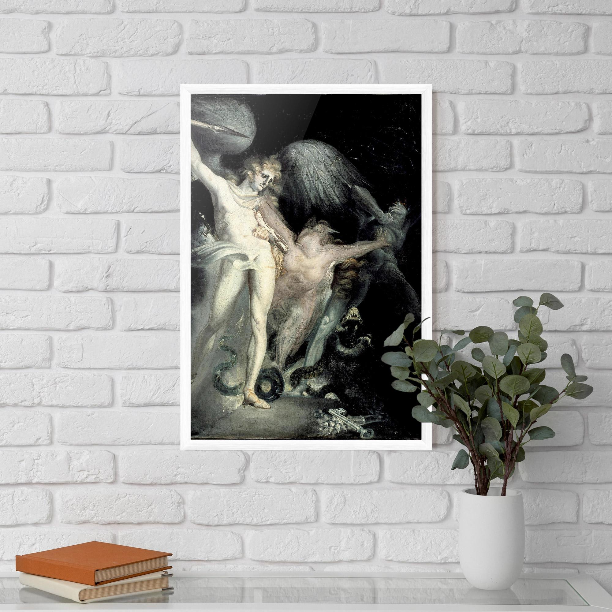 Keretezett Poszter Old Angel Painting mockup 5