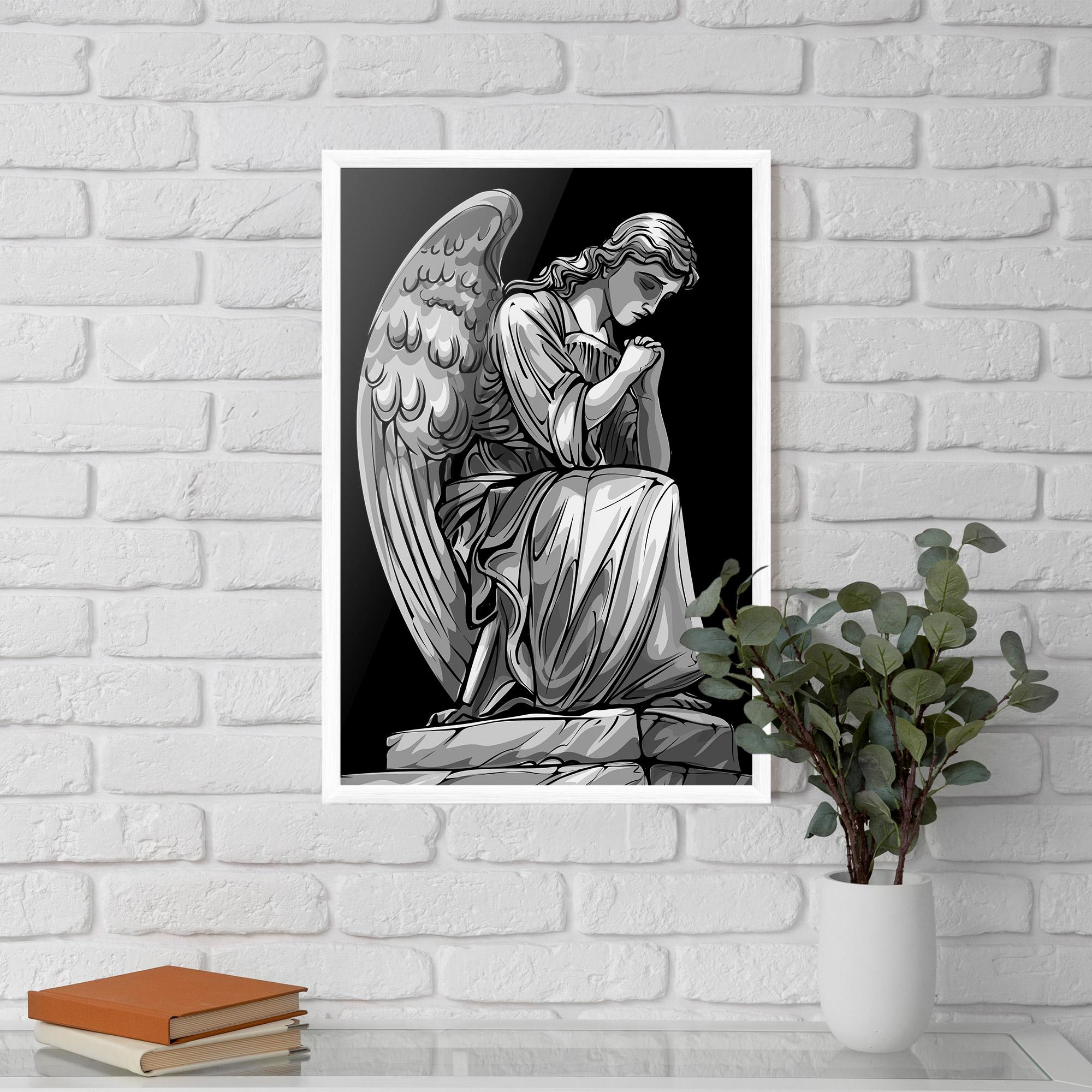 Keretezett Poszter Pray Angel mockup 5
