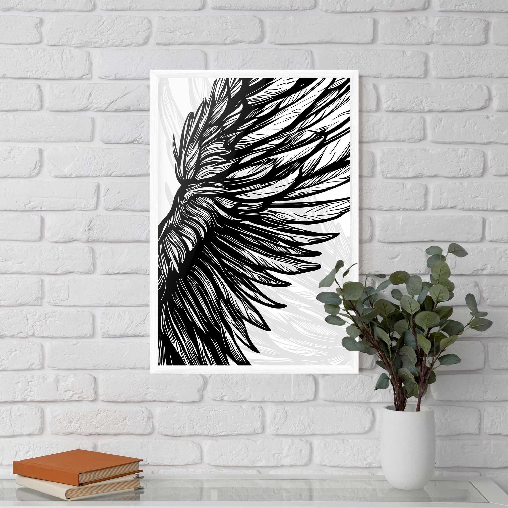 Keretezett Poszter Wing Line mockup 5