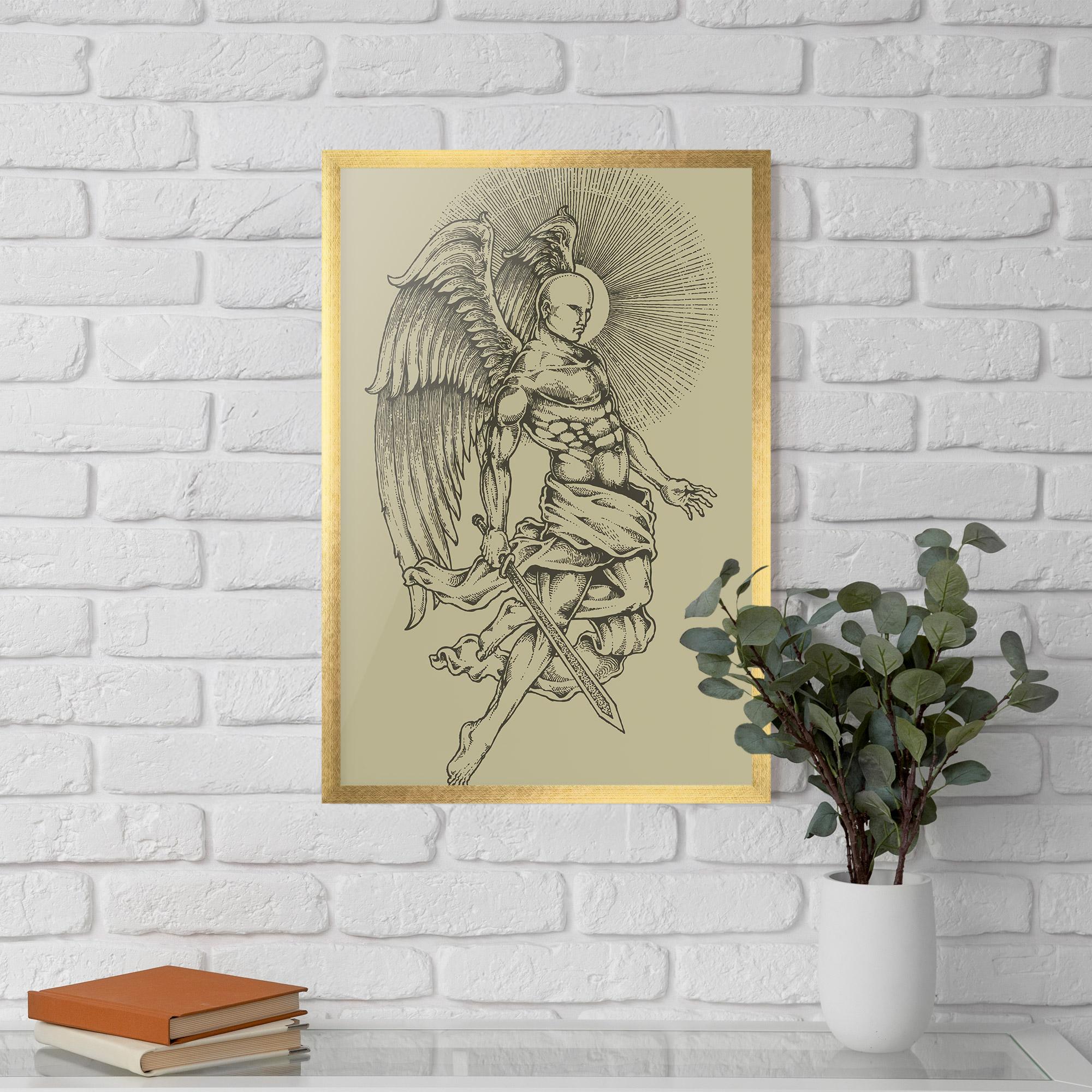 Keretezett Poszter Angel Fighter mockup 5