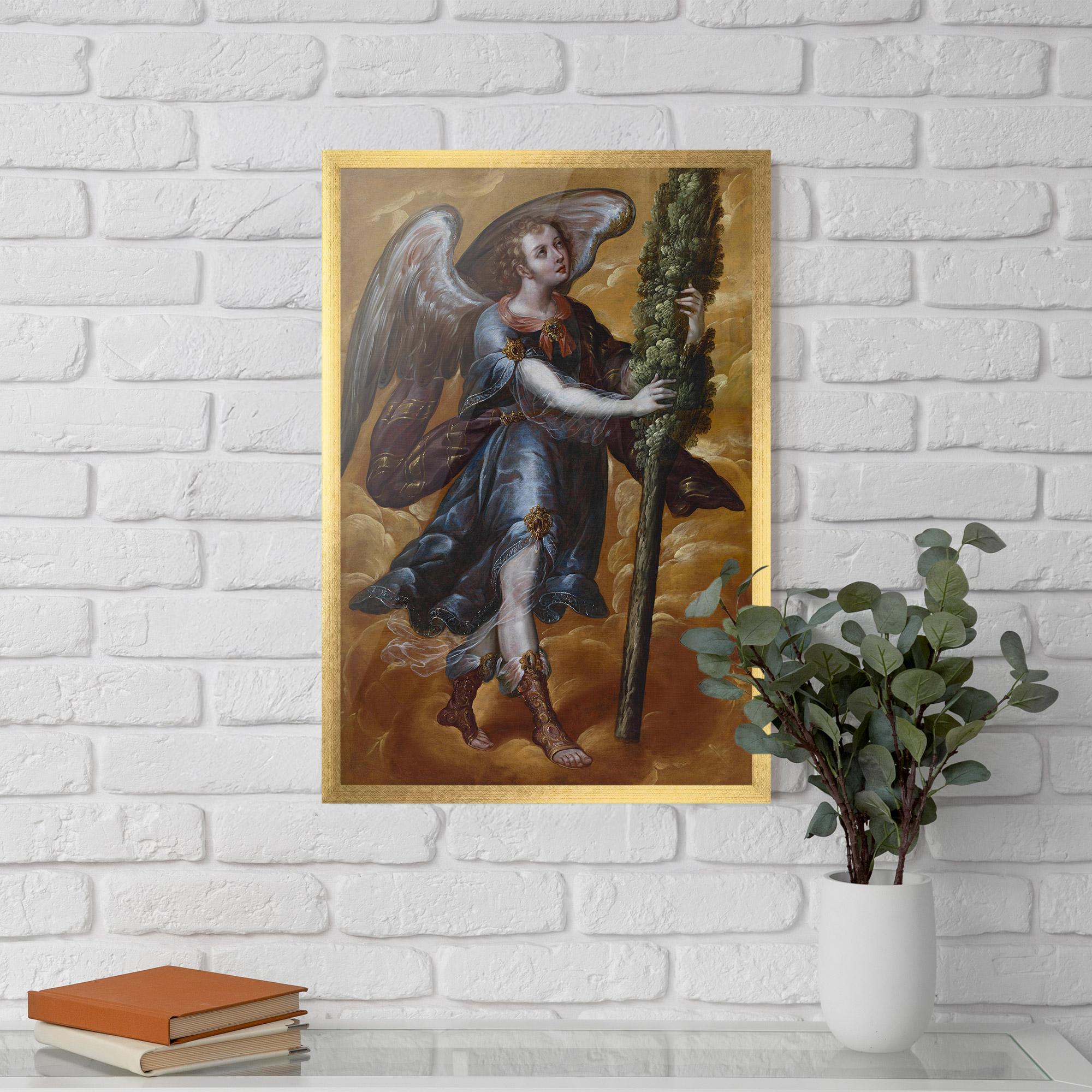 Keretezett Poszter Angel Holding A Tree mockup 5