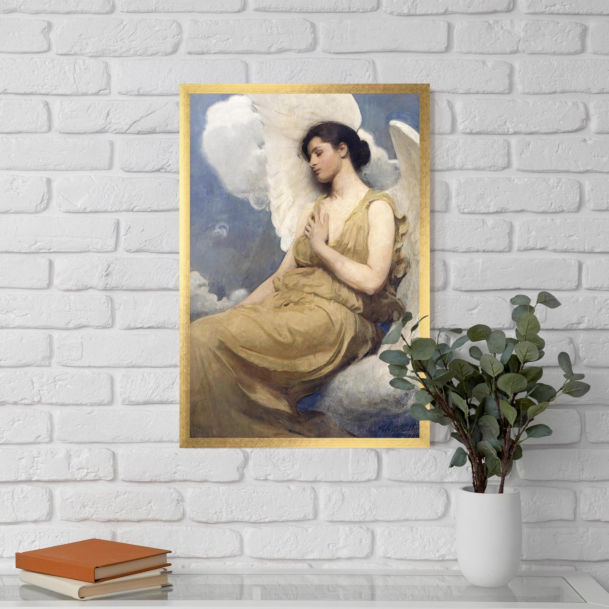 Keretezett Poszter Angel Woman Painting mockup 5