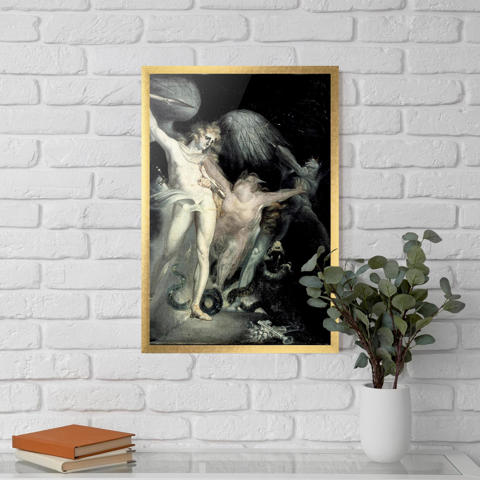 Keretezett Poszter Old Angel Painting mockup 5