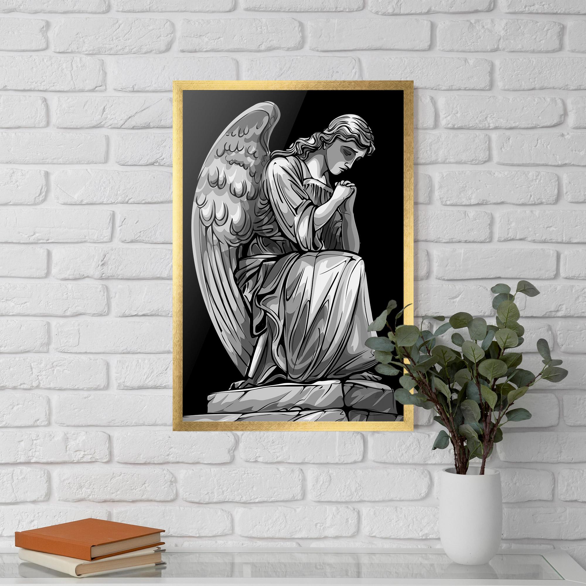 Keretezett Poszter Pray Angel mockup 5