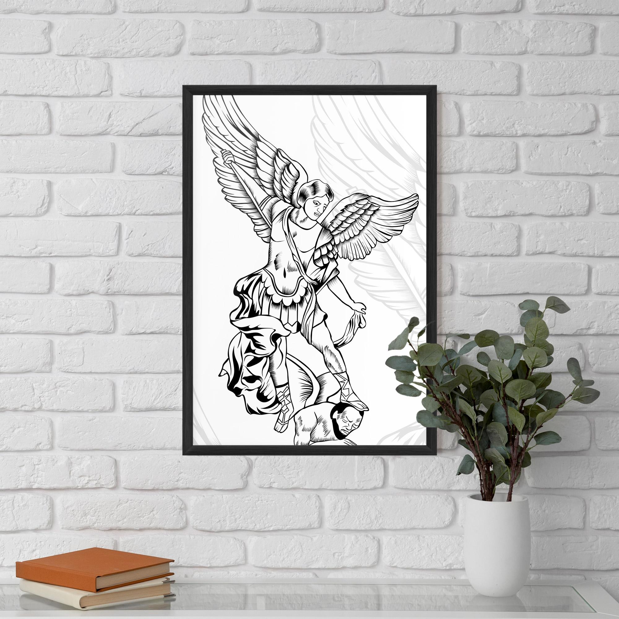 Keretezett Poszter Angel Fight mockup 5