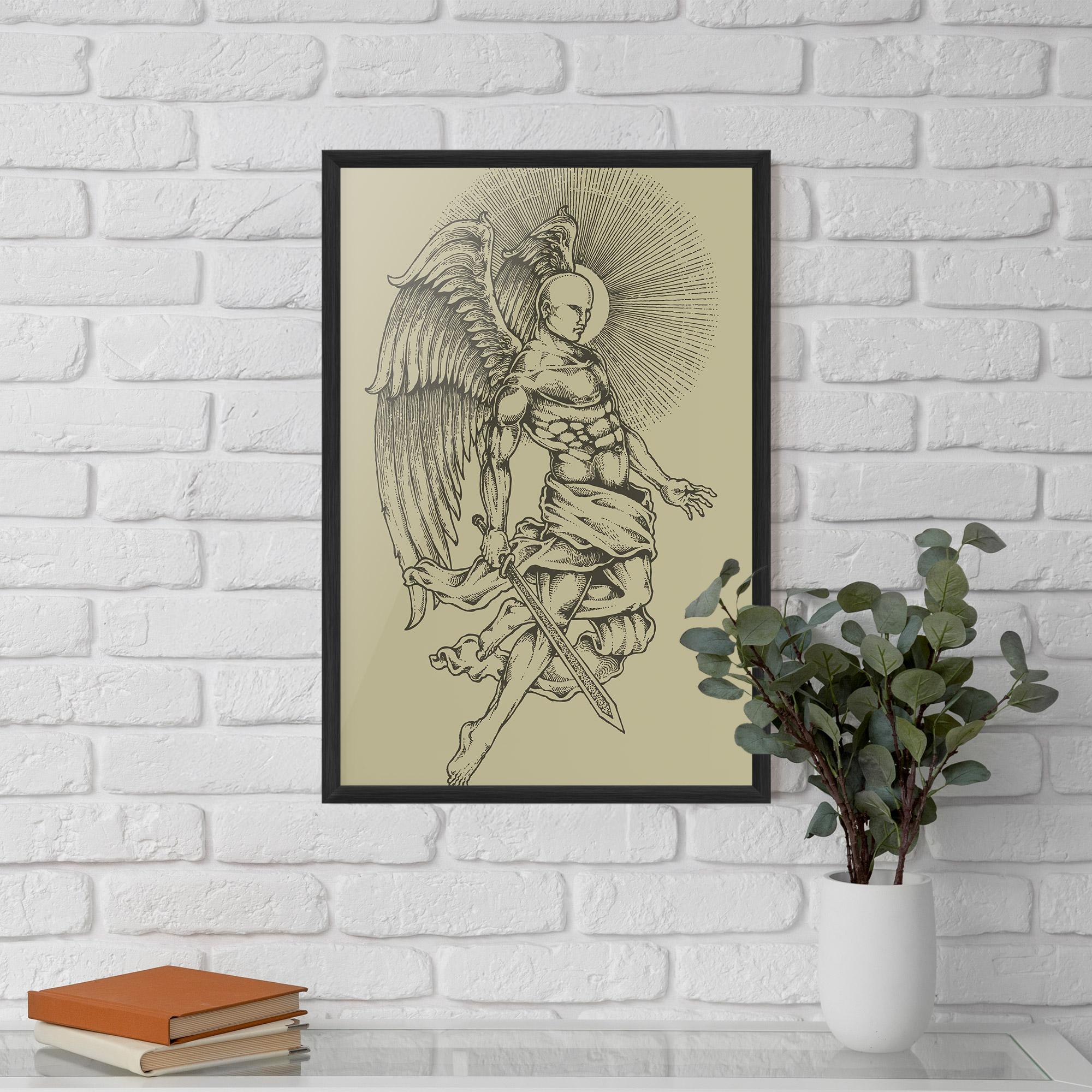 Keretezett Poszter Angel Fighter mockup 5