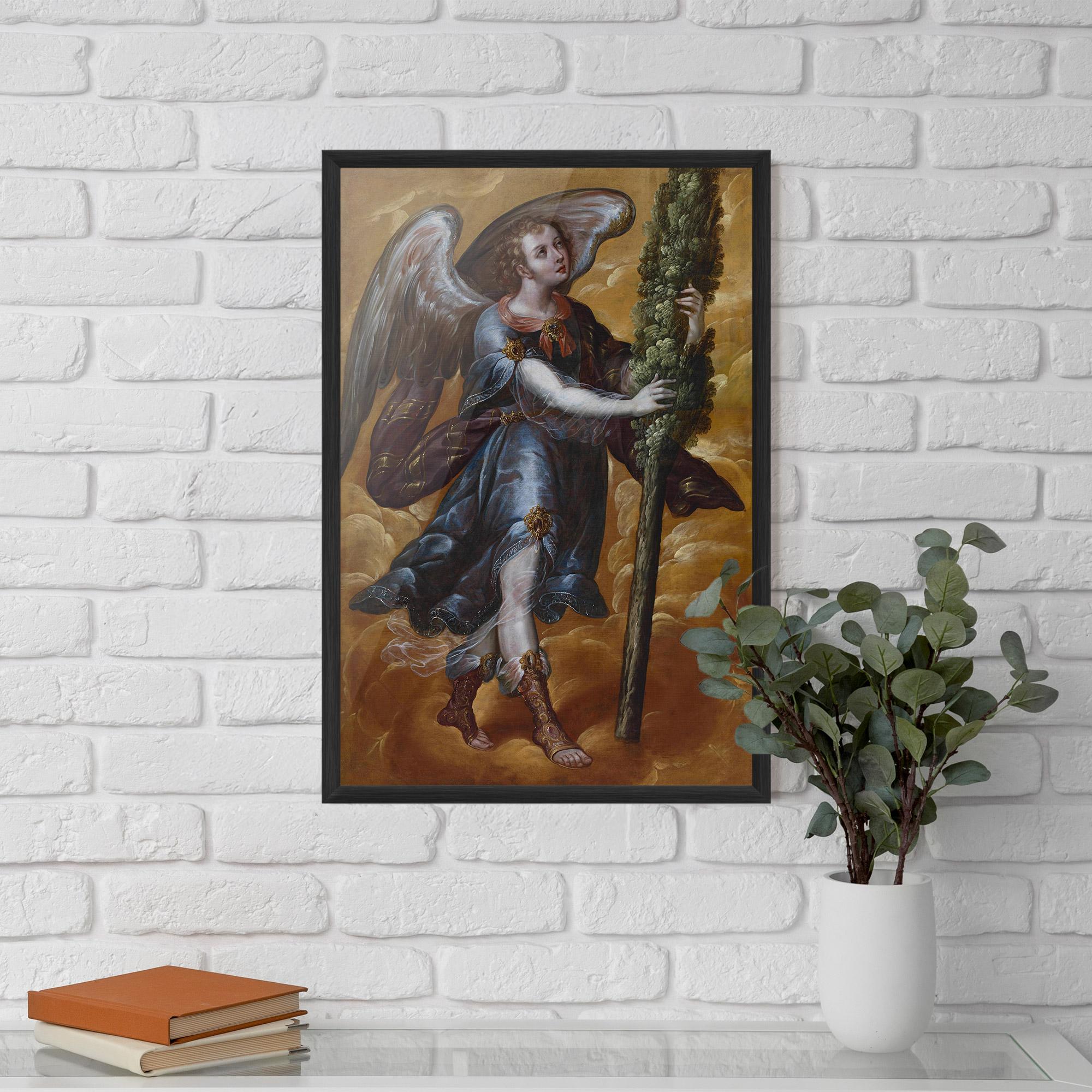 Keretezett Poszter Angel Holding A Tree mockup 5