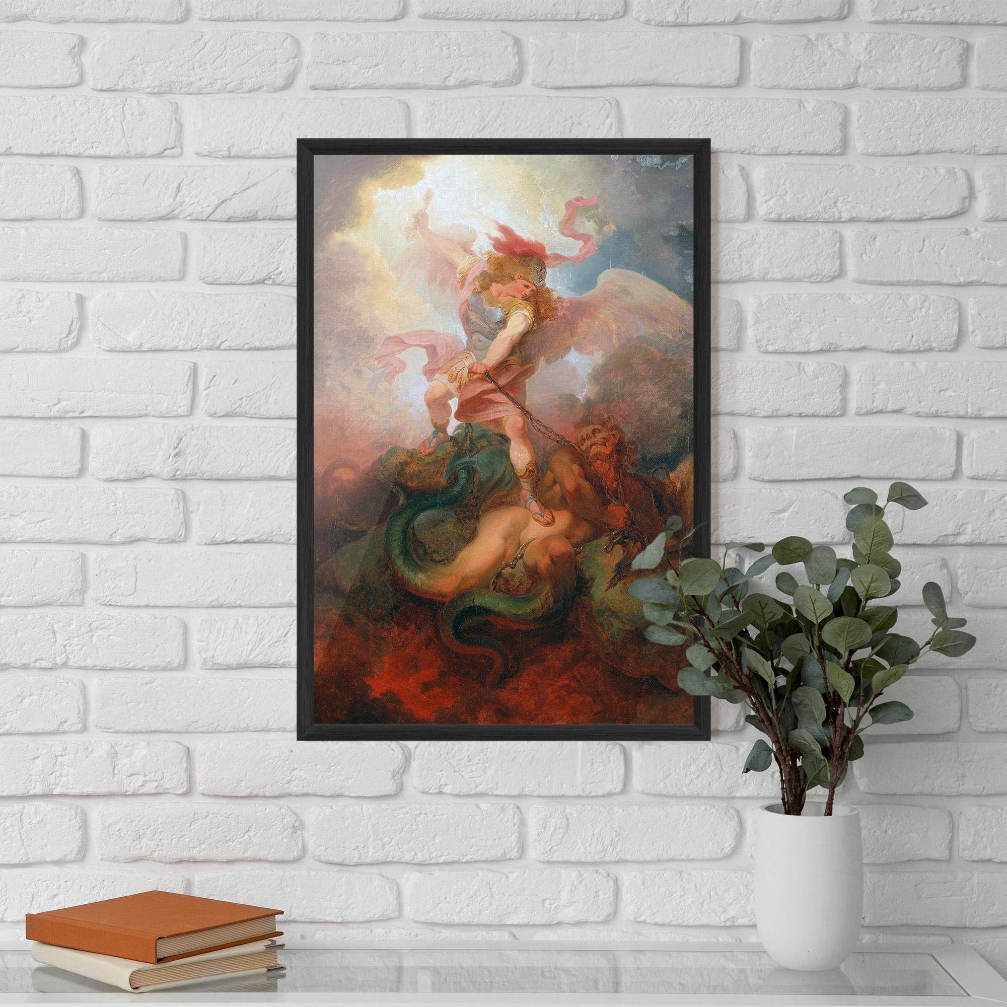 Keretezett Poszter Angel Killing Monster mockup 5