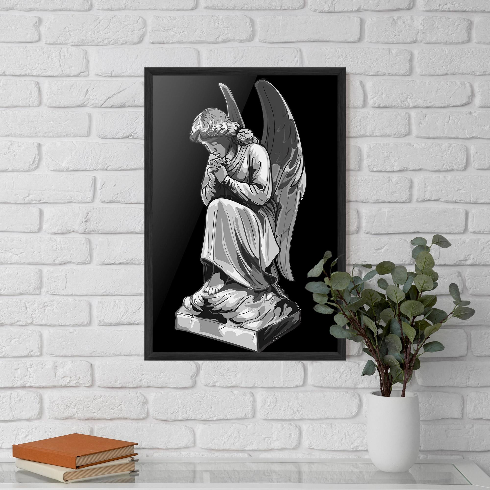 Keretezett Poszter Angel Pray mockup 5