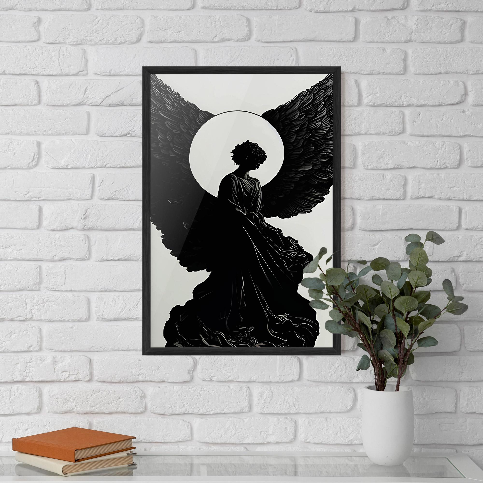 Keretezett Poszter Angel Shilouette mockup 5