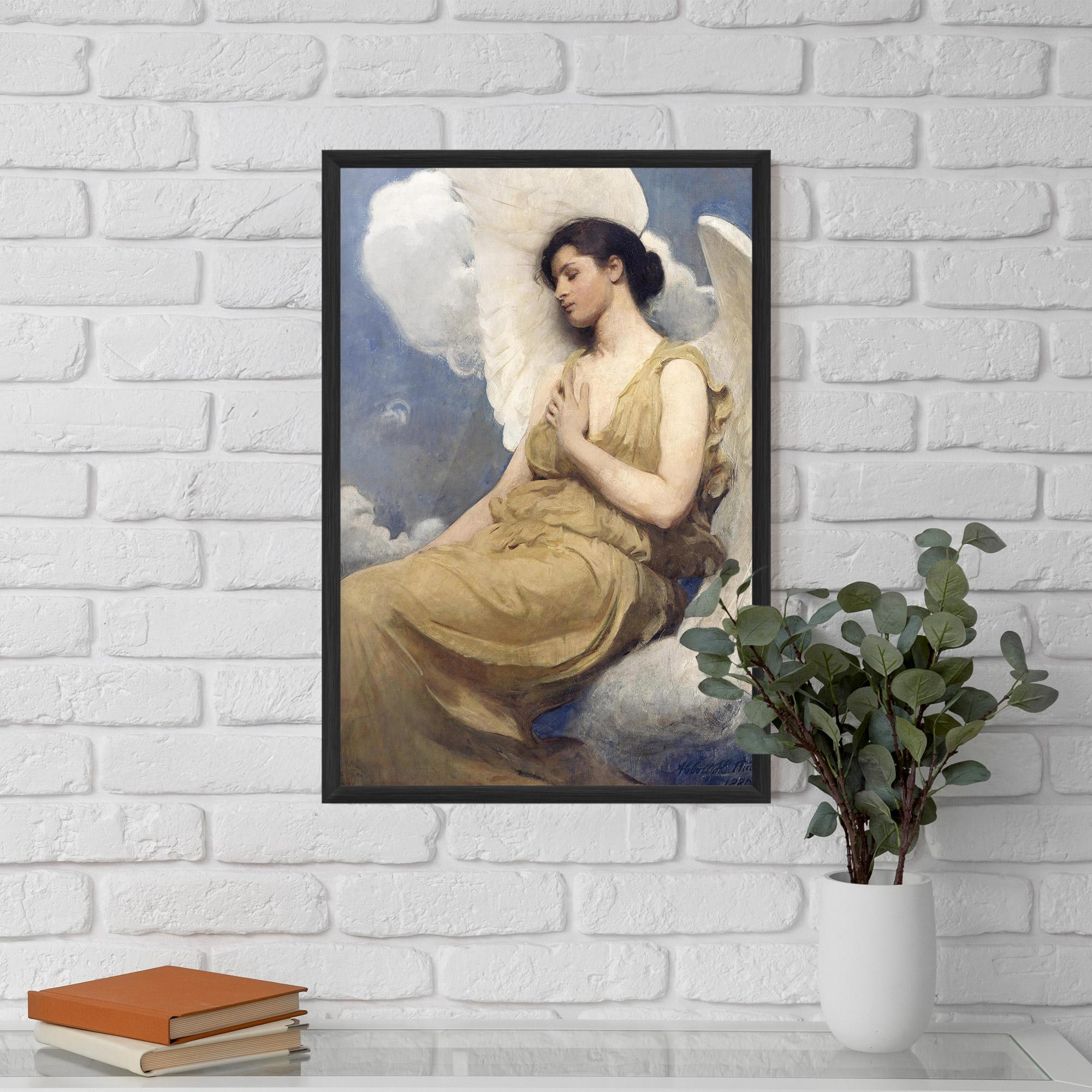 Keretezett Poszter Angel Woman Painting mockup 5