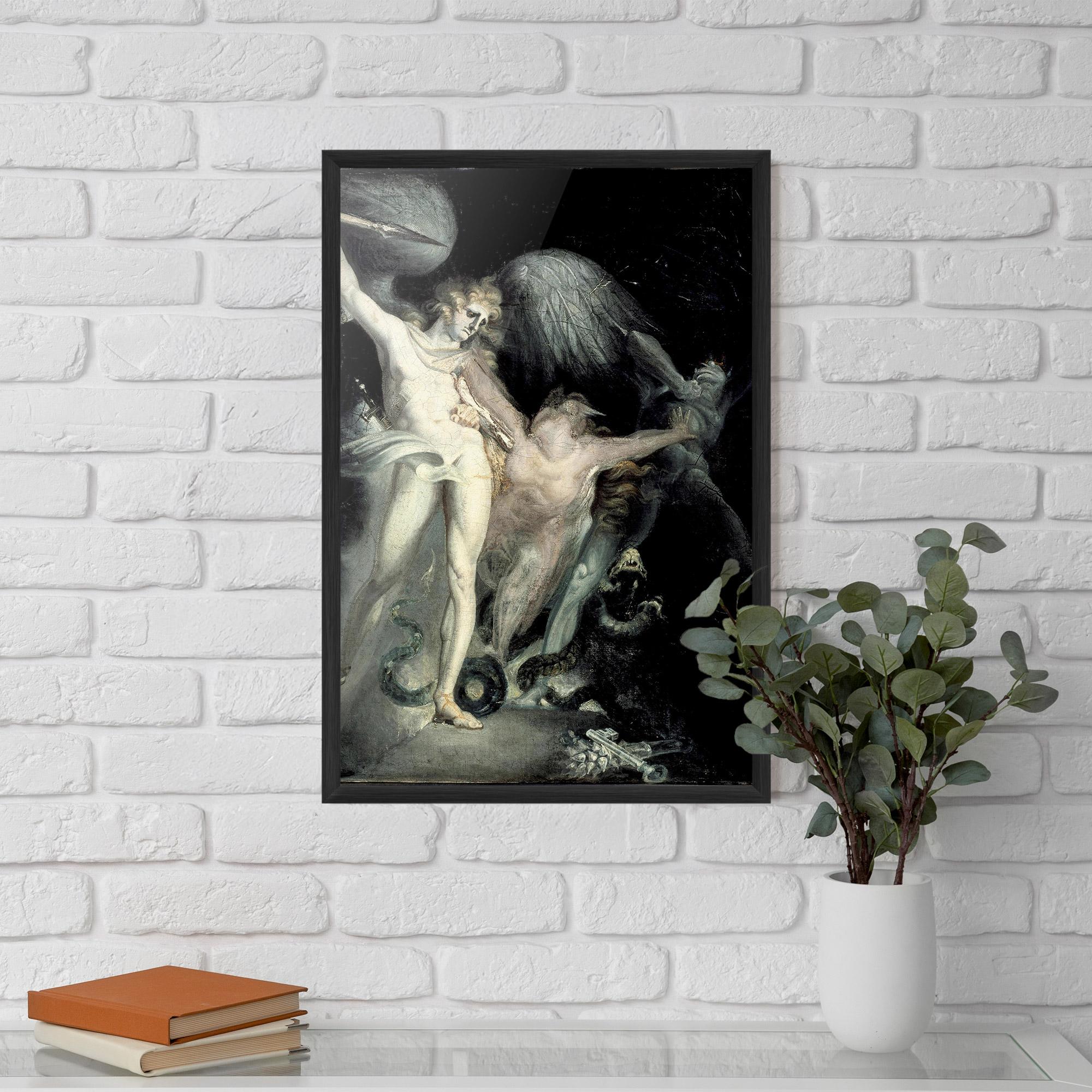 Keretezett Poszter Old Angel Painting mockup 5