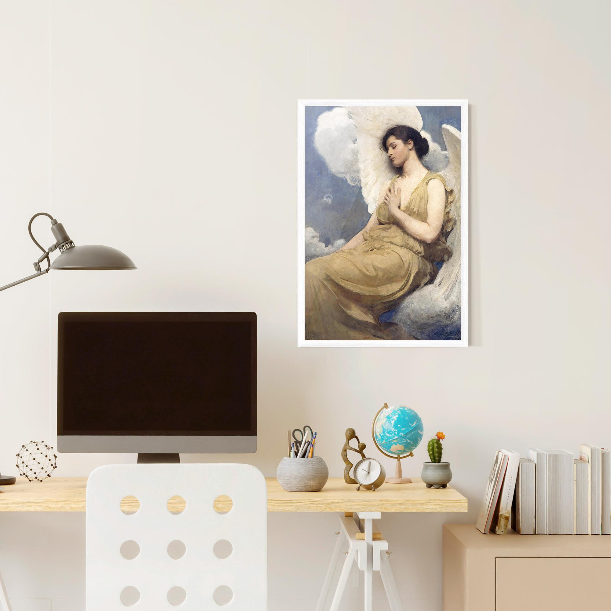Keretezett Poszter Angel Woman Painting mockup 6
