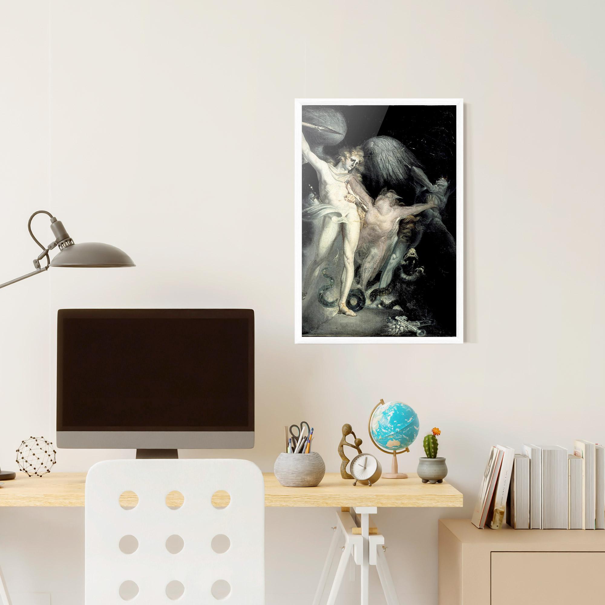 Keretezett Poszter Old Angel Painting mockup 6