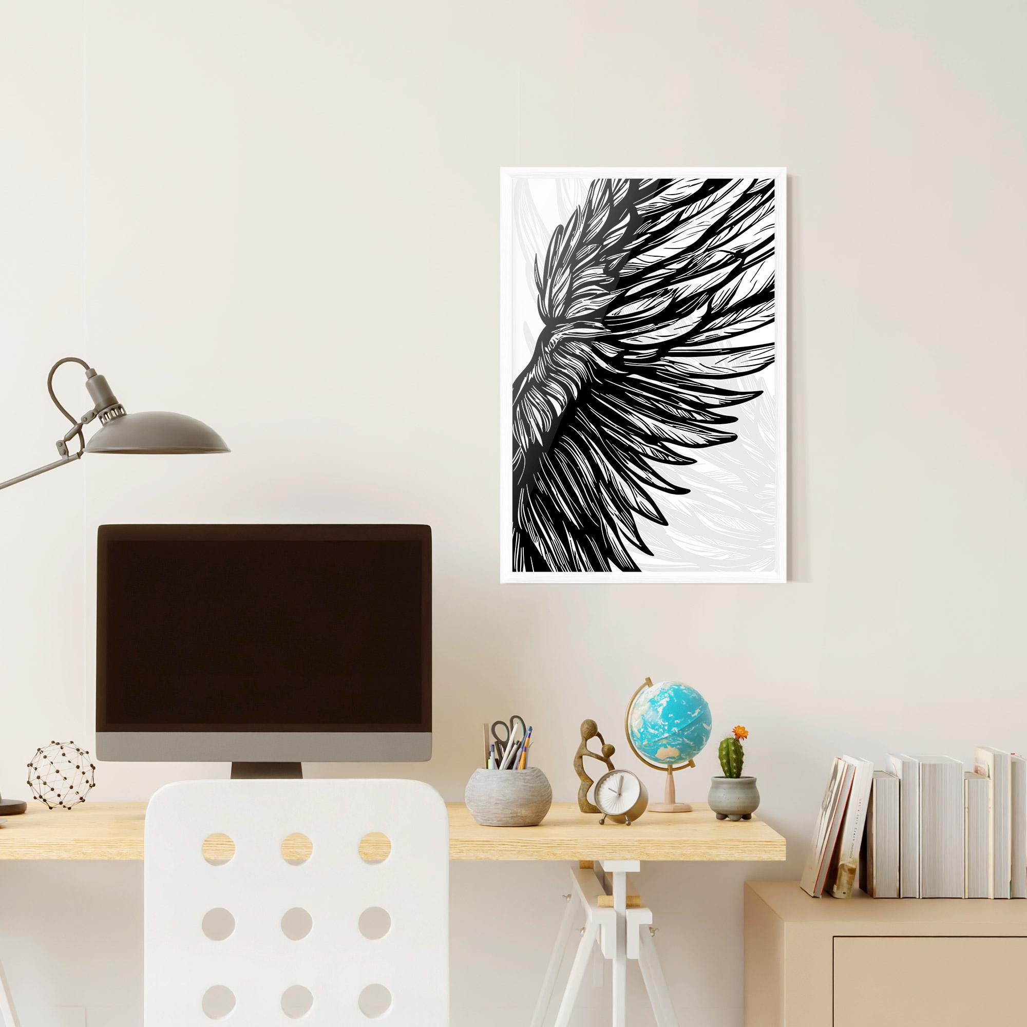 Keretezett Poszter Wing Line mockup 6