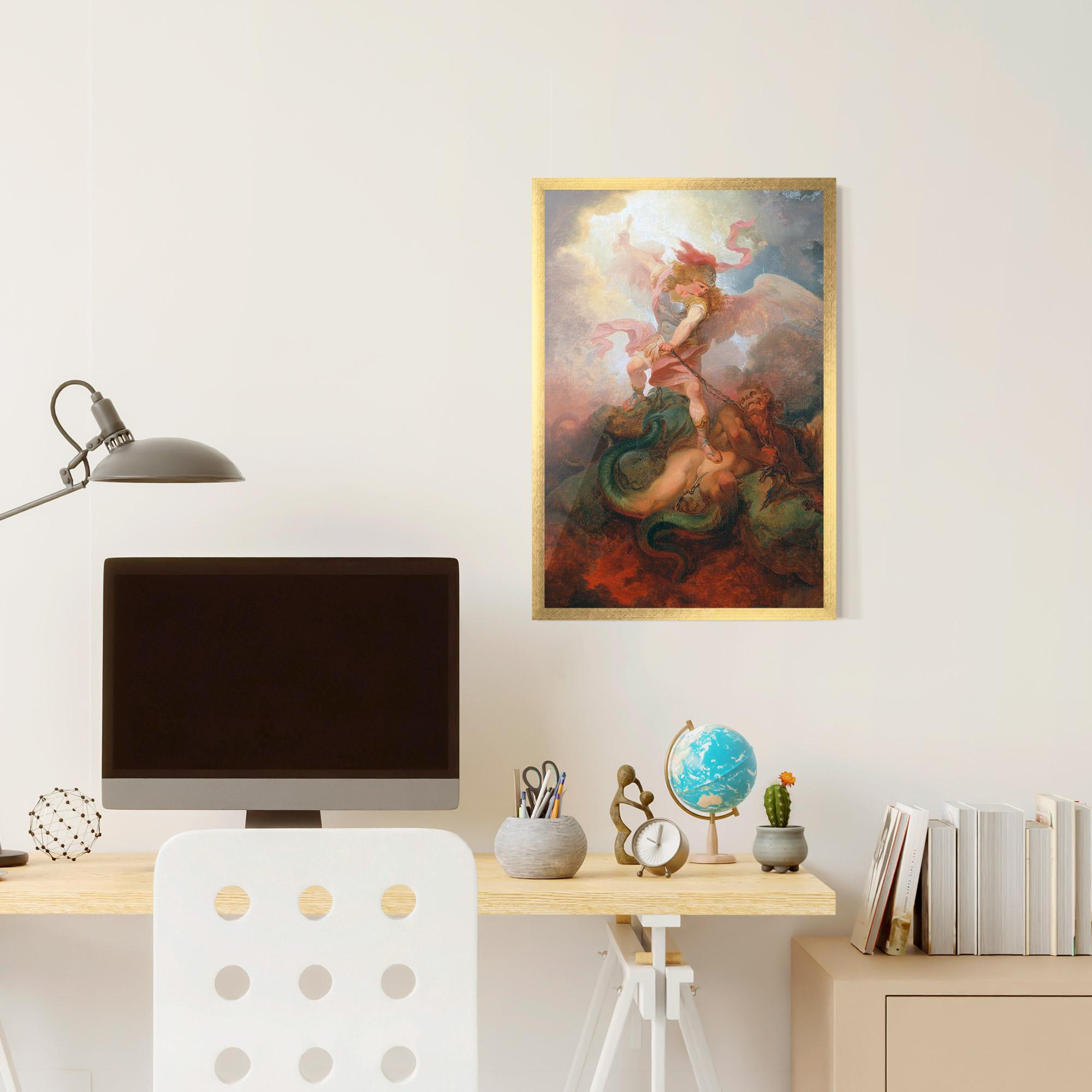 Keretezett Poszter Angel Killing Monster mockup 6