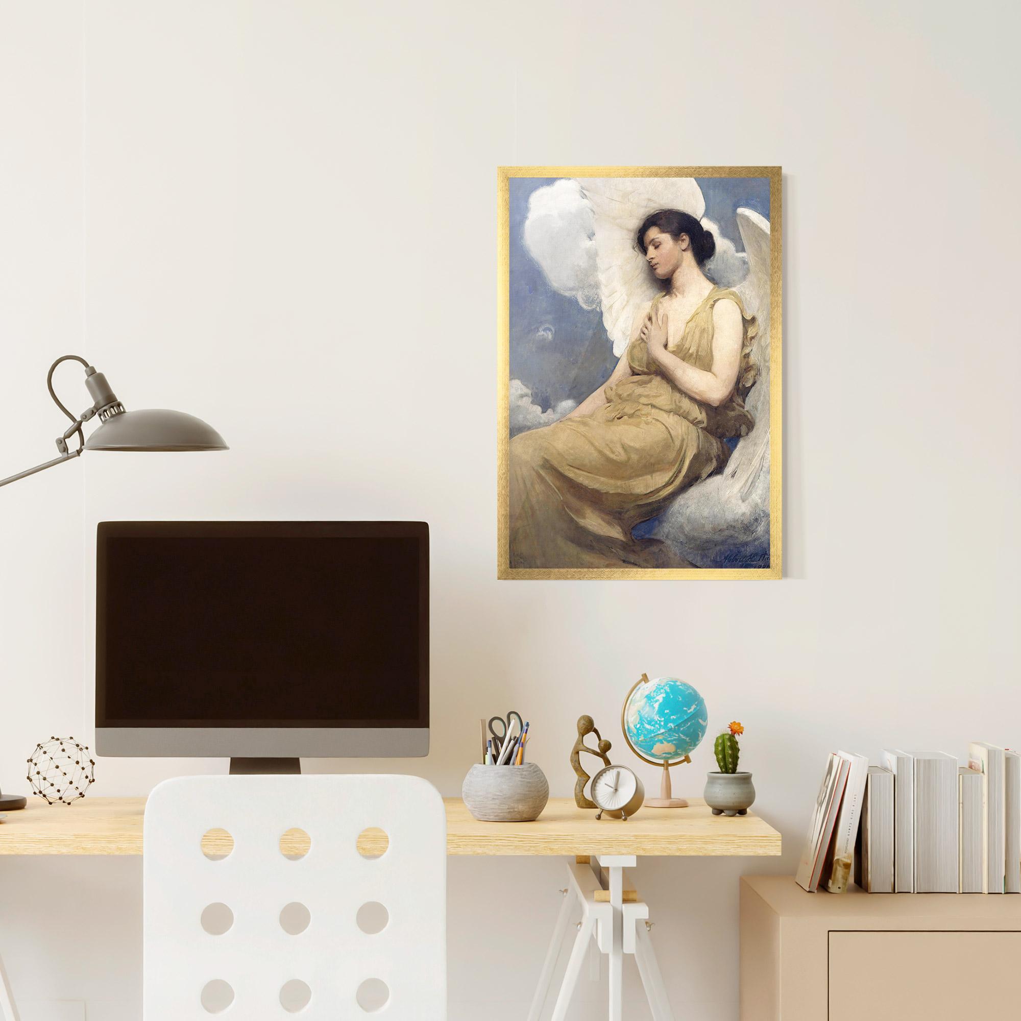 Keretezett Poszter Angel Woman Painting mockup 6