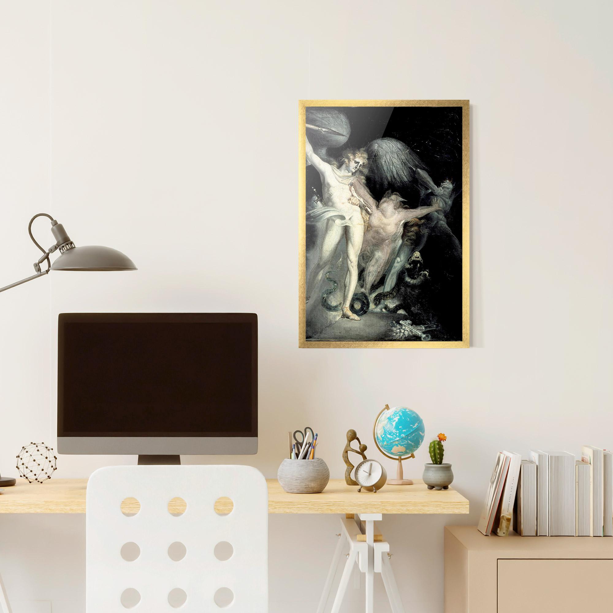 Keretezett Poszter Old Angel Painting mockup 6
