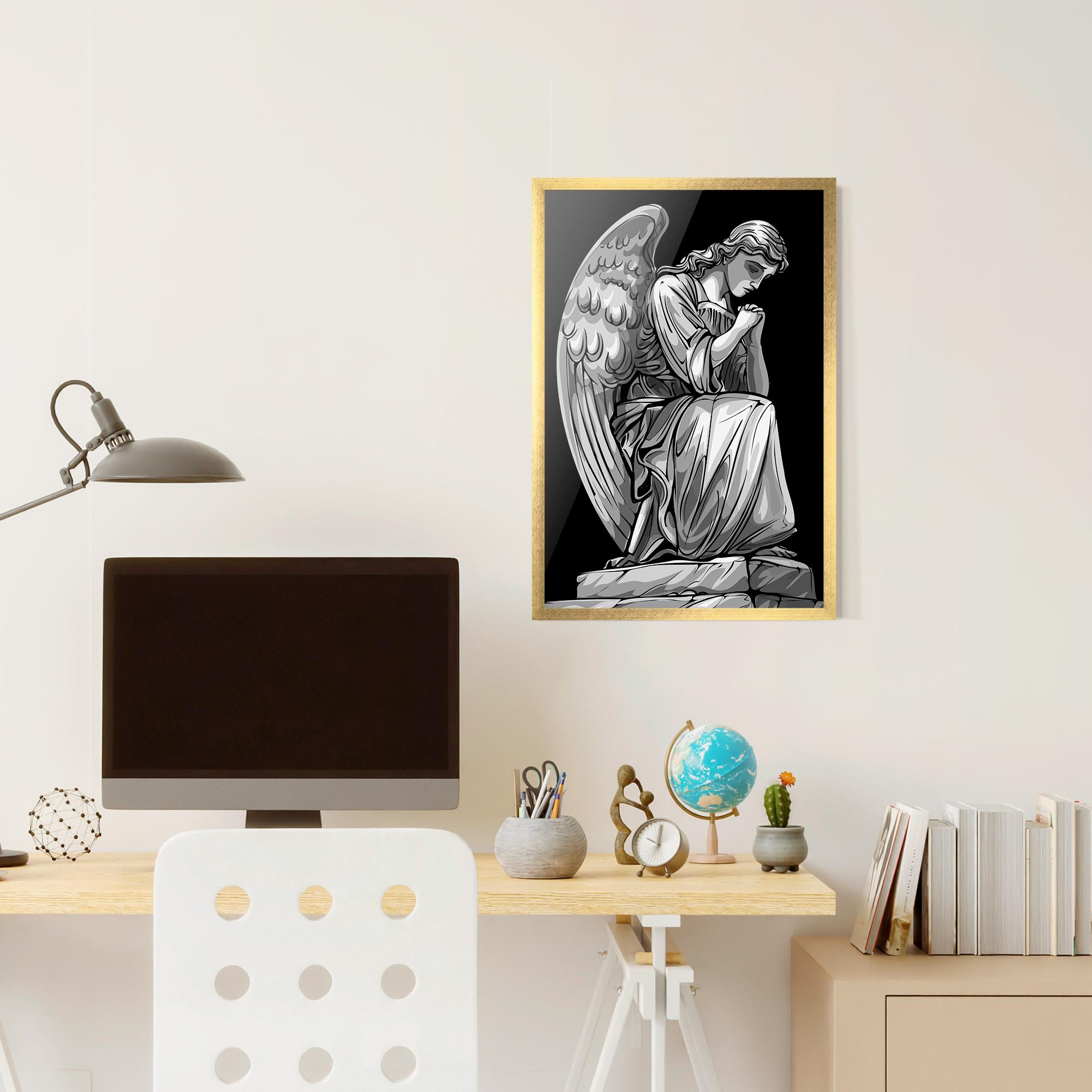 Keretezett Poszter Pray Angel mockup 6