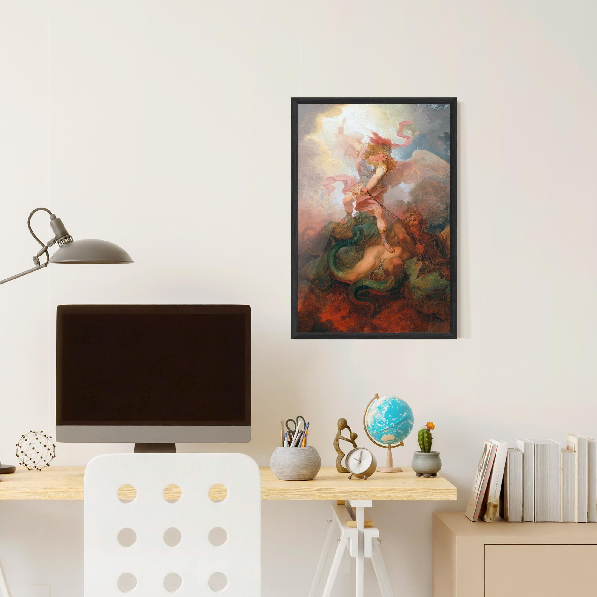 Keretezett Poszter Angel Killing Monster mockup 6