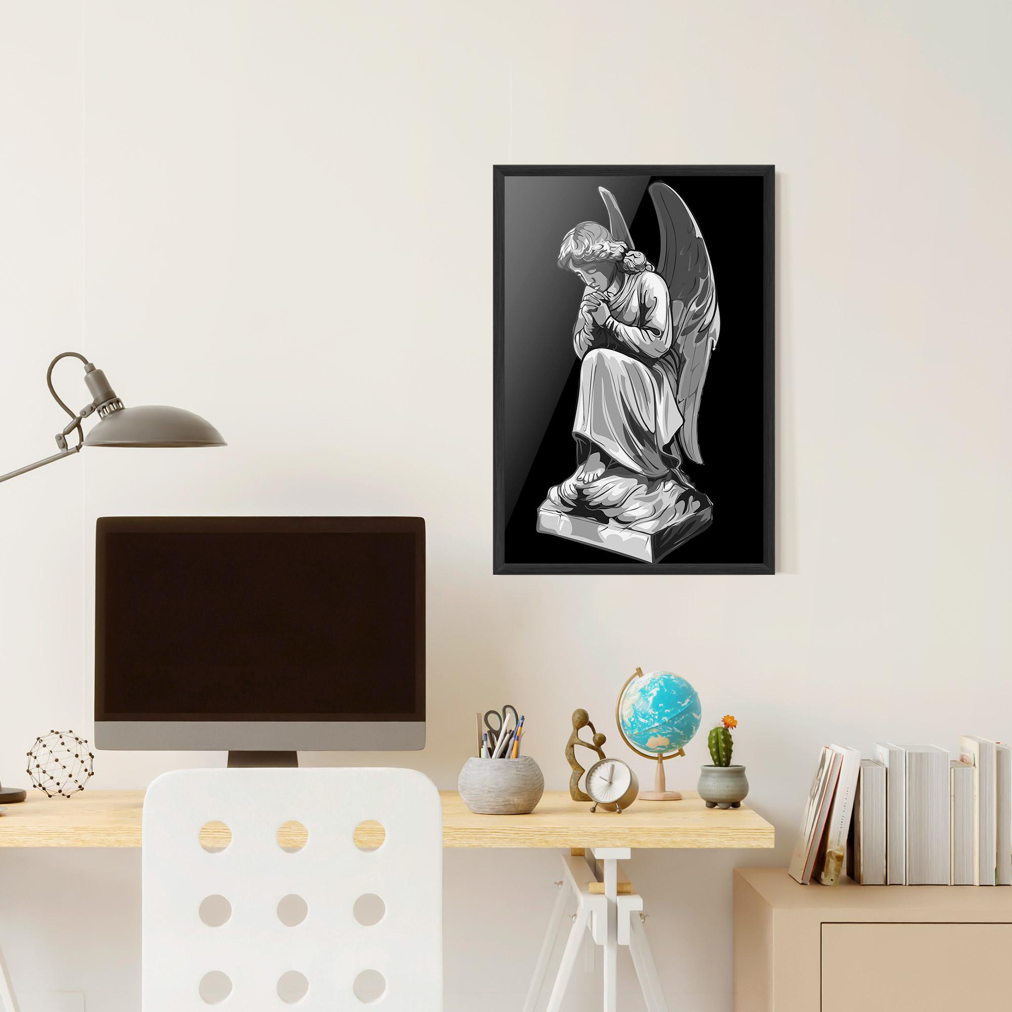 Keretezett Poszter Angel Pray mockup 6