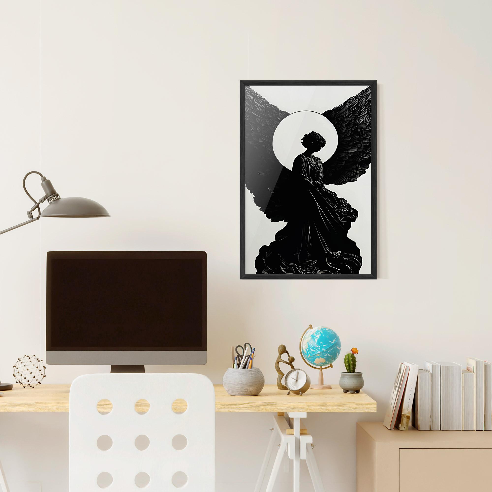 Keretezett Poszter Angel Shilouette mockup 6