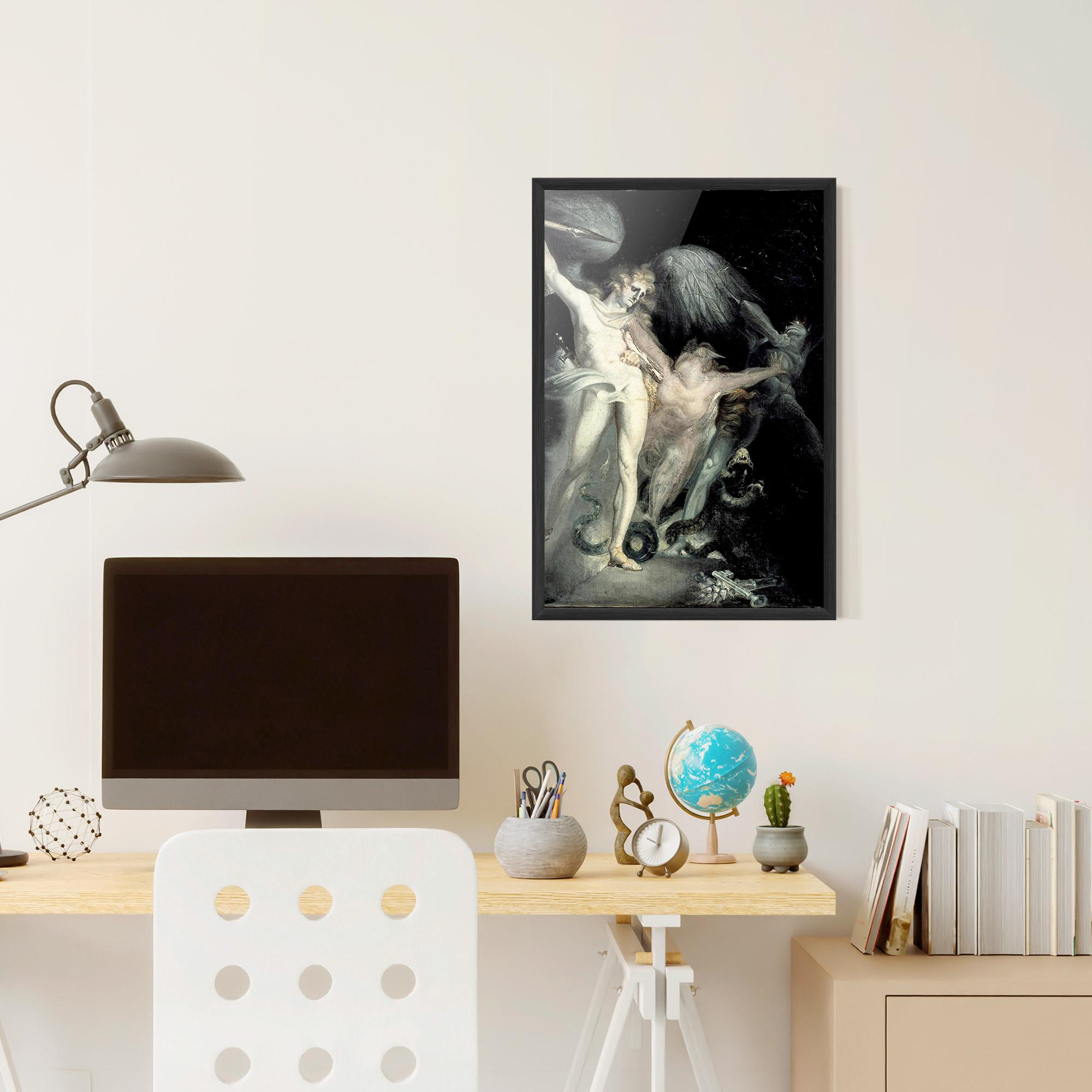 Keretezett Poszter Old Angel Painting mockup 6