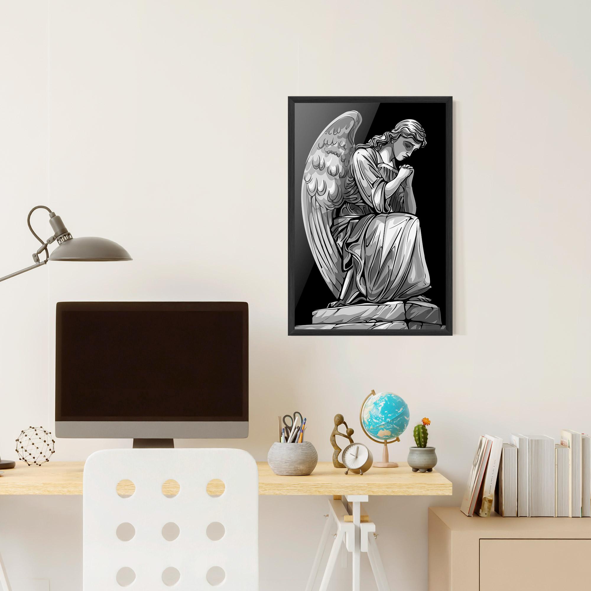 Keretezett Poszter Pray Angel mockup 6