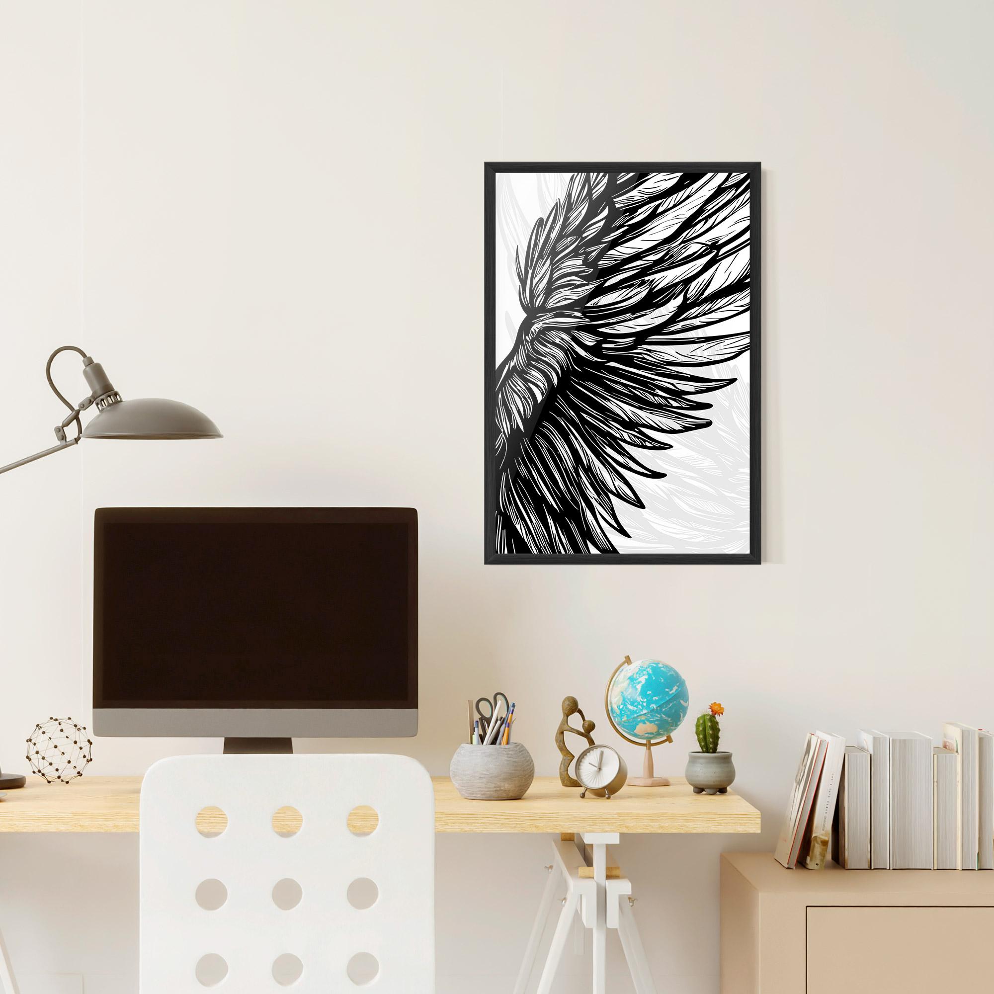 Keretezett Poszter Wing Line mockup 6