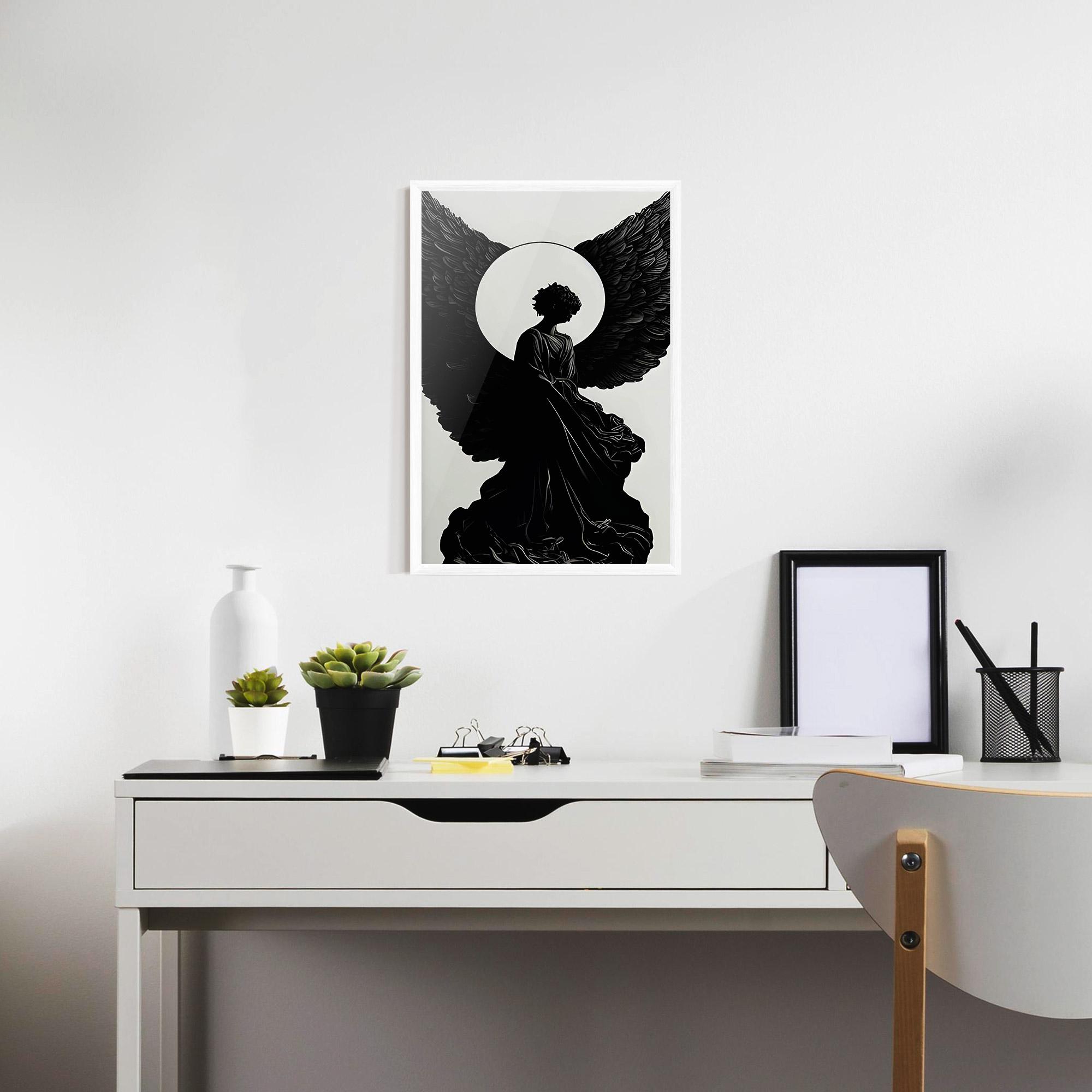 Keretezett Poszter Angel Shilouette mockup 7
