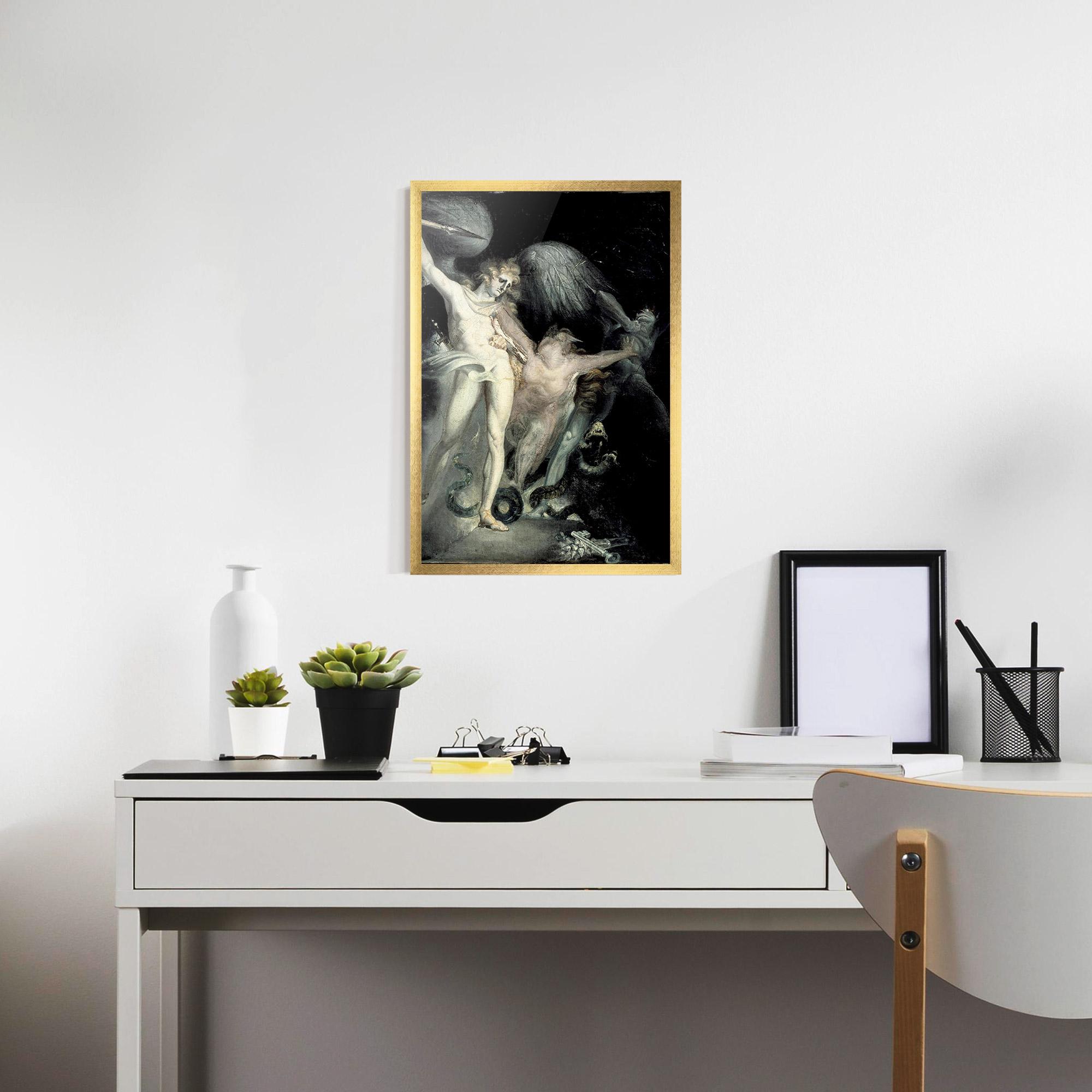 Keretezett Poszter Old Angel Painting mockup 7