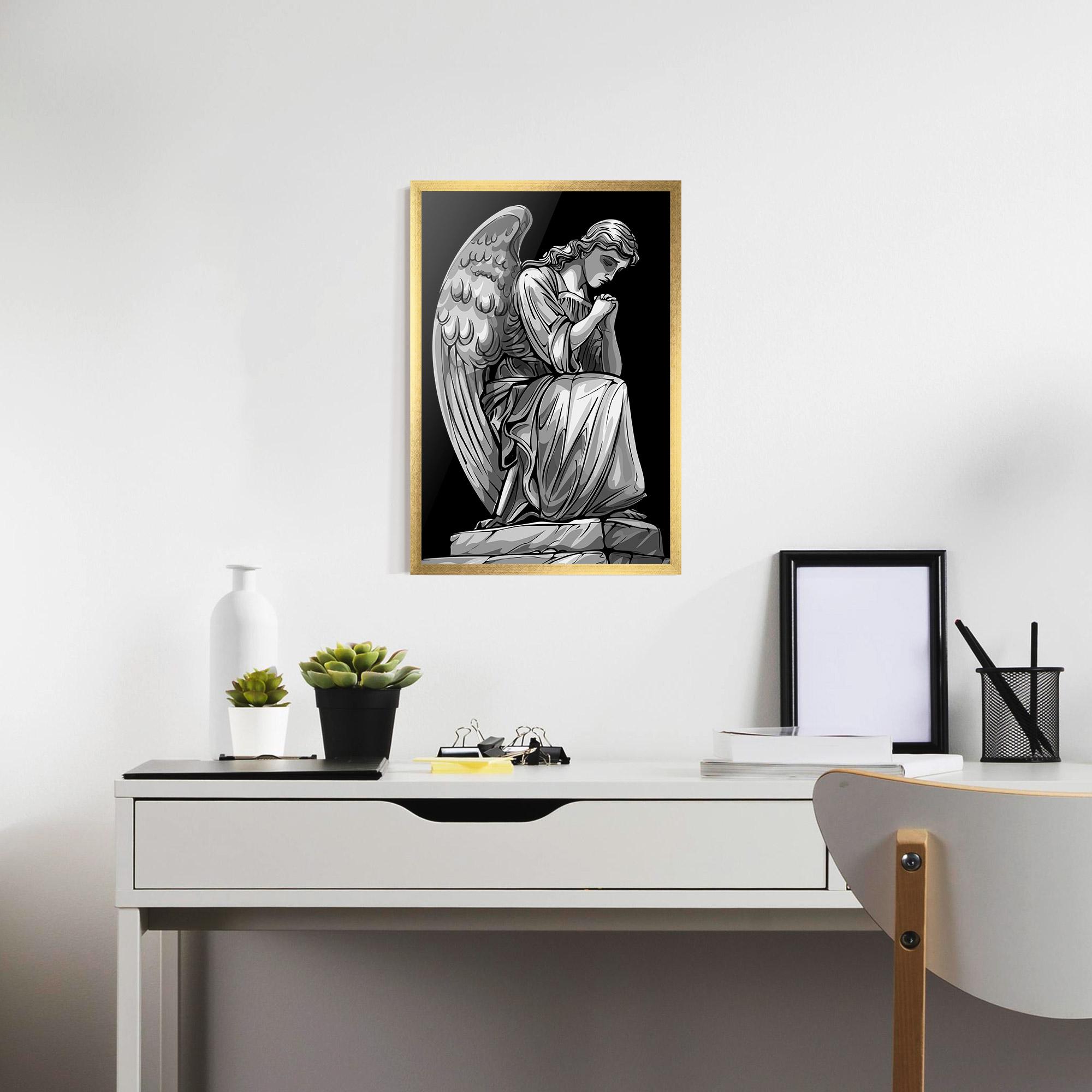 Keretezett Poszter Pray Angel mockup 7