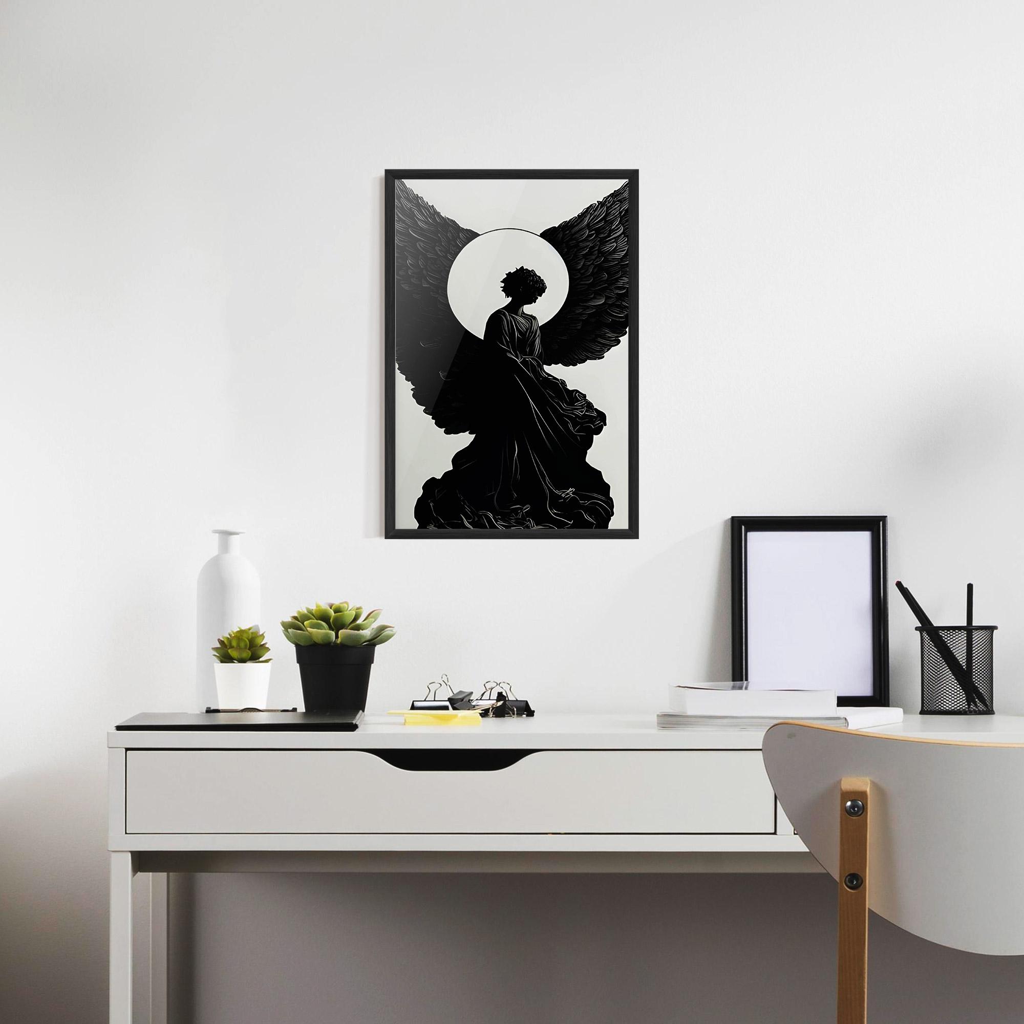 Keretezett Poszter Angel Shilouette mockup 7