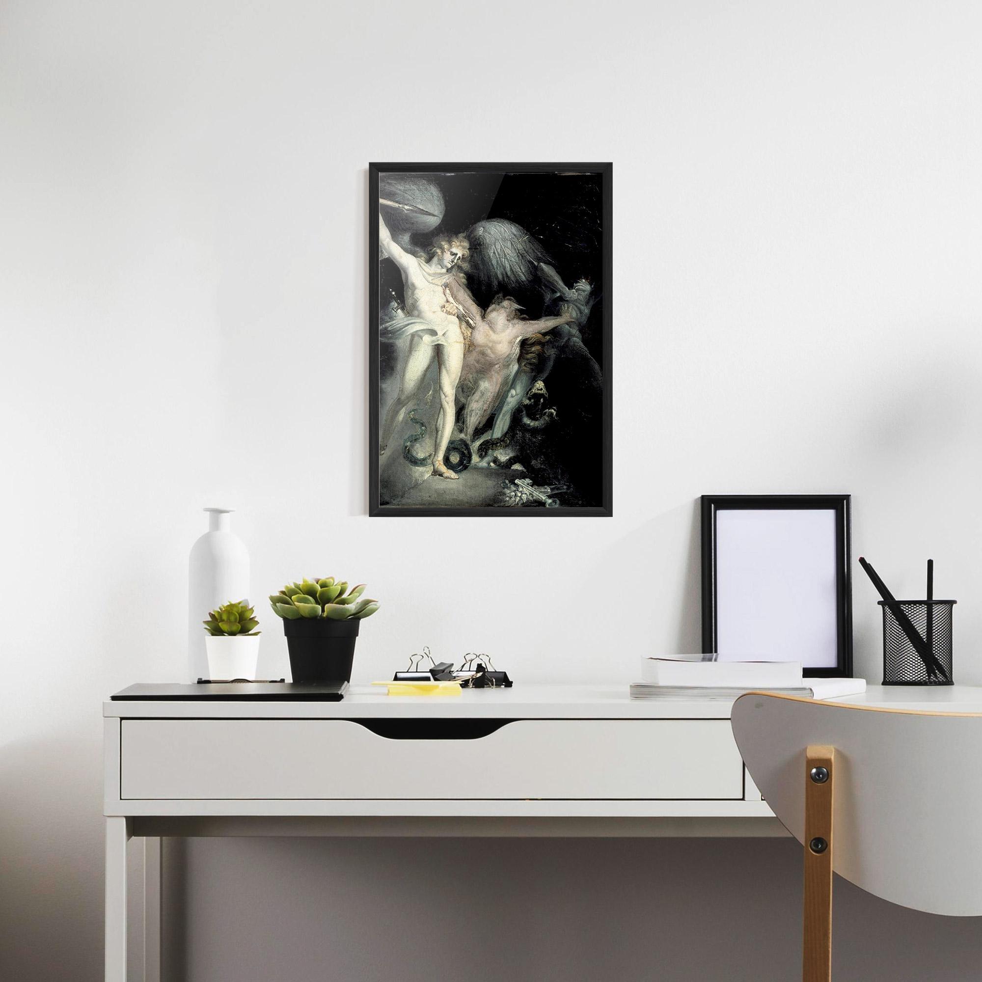 Keretezett Poszter Old Angel Painting mockup 7