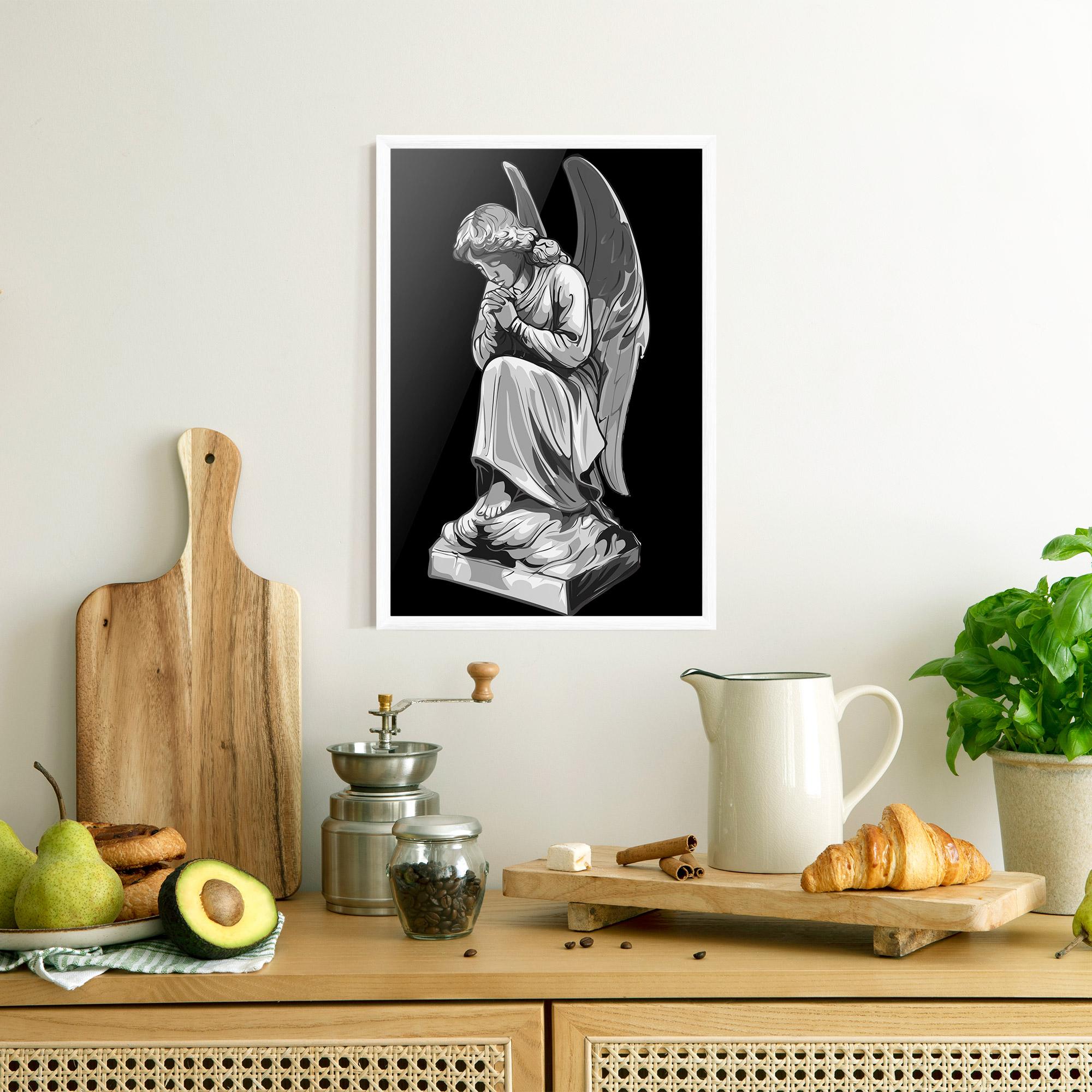 Keretezett Poszter Angel Pray mockup 8