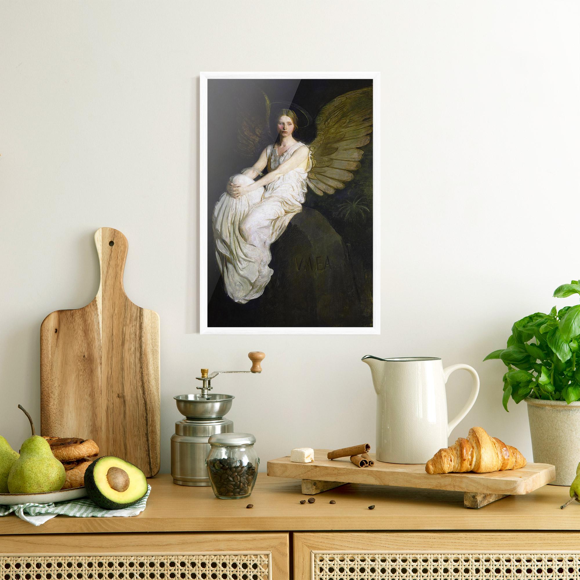 Keretezett Poszter Angel Thinking mockup 8